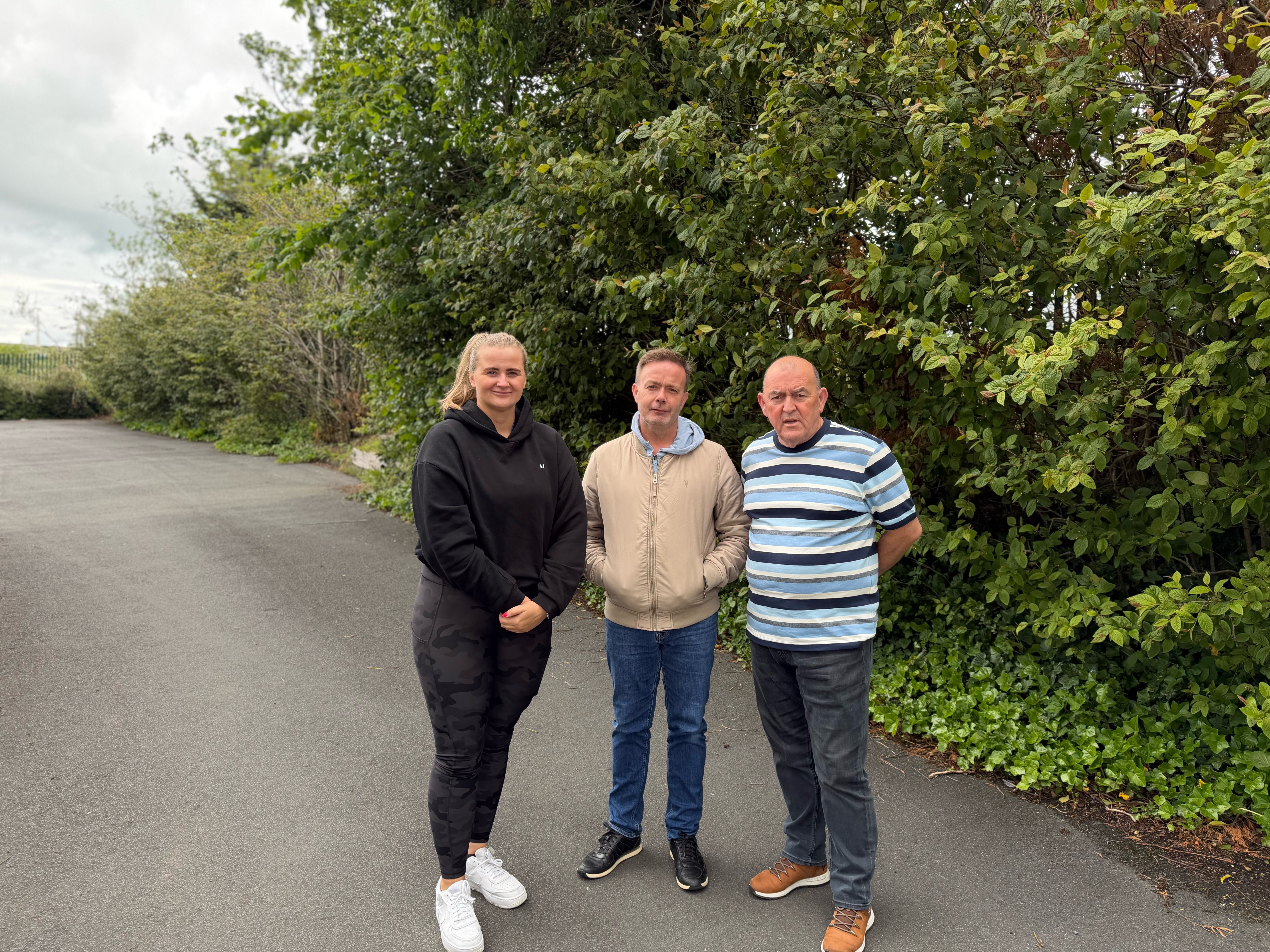 Aisling Reilly MLA, Michael Hilton (Housing Executive) and Councillor Arder Carson