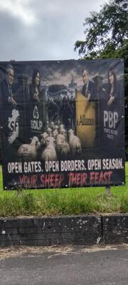 Racist banner on Shore Road removed after objections
