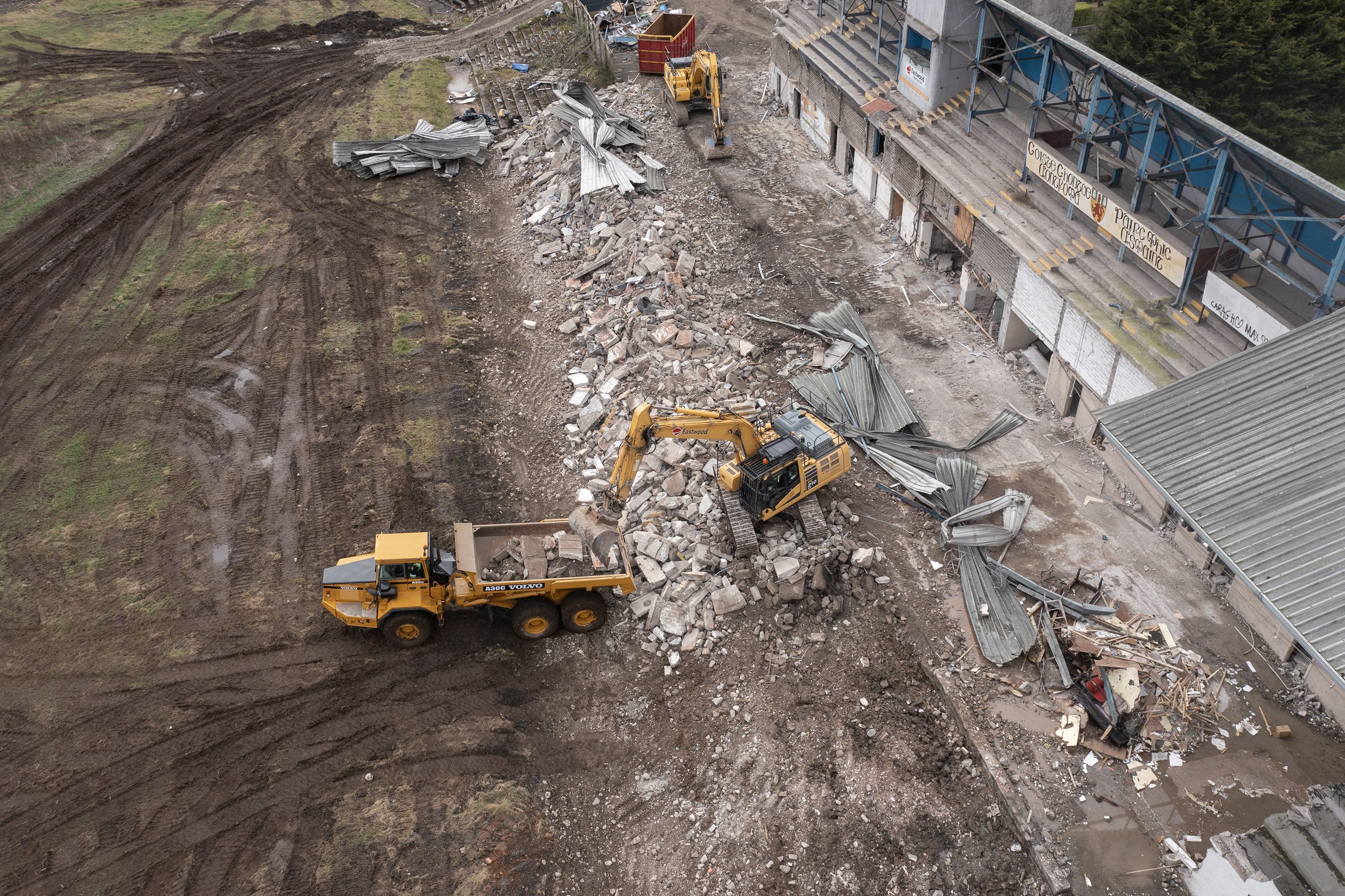  STOP-GO: Work resumed in March on the Casement Park project