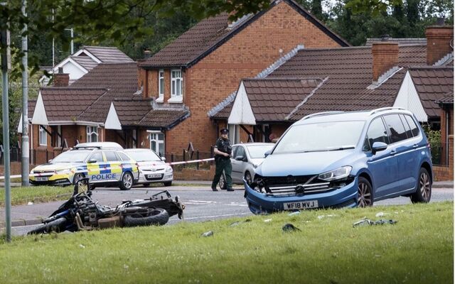 Biker in 'serious' condition after West Belfast collision