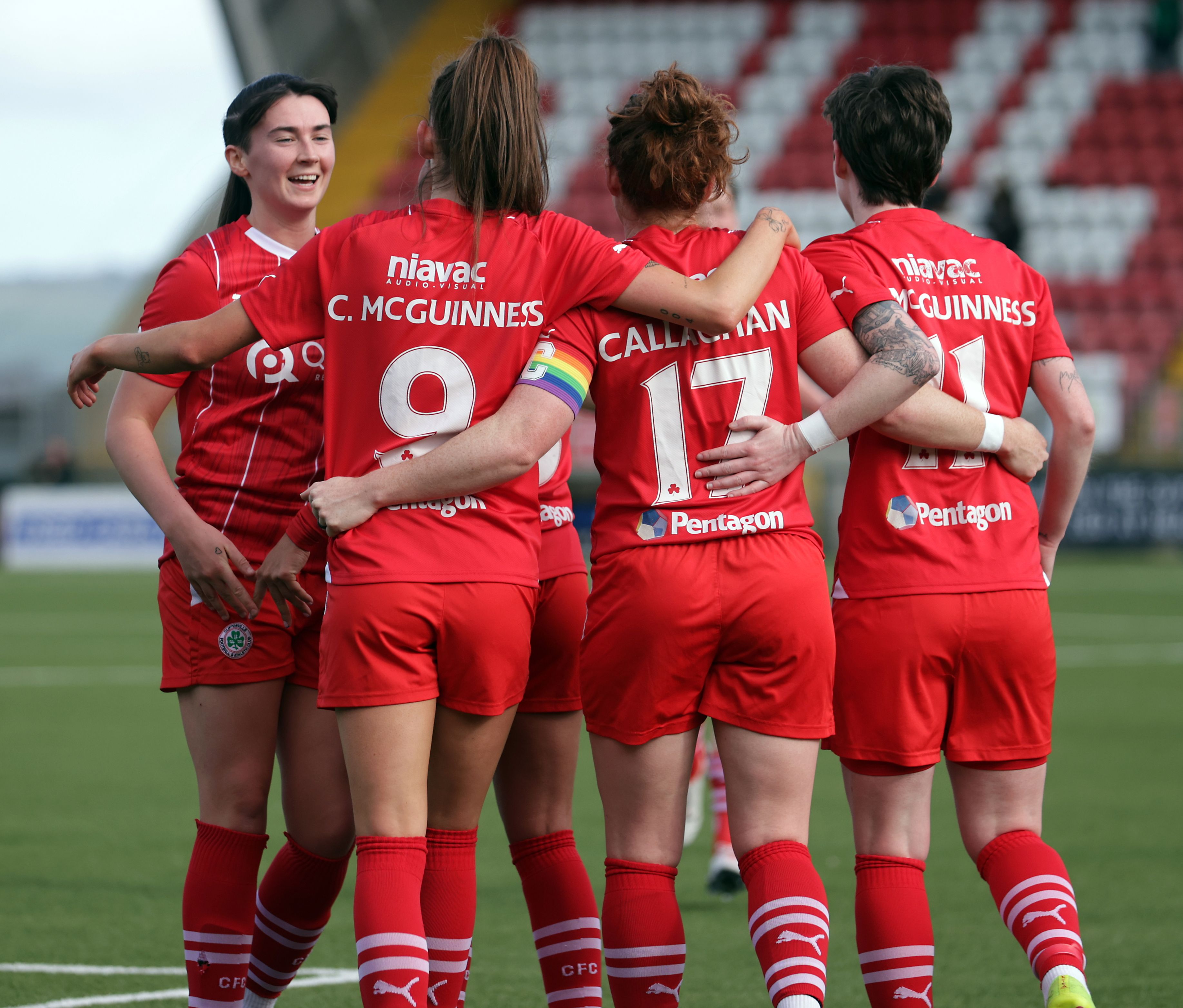 Cliftonville Ladies enjoyed a resounding 4-0 win over Glentoran