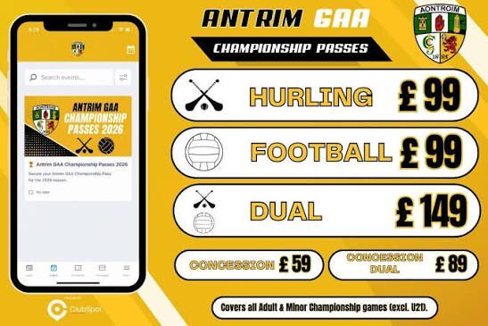 Gaelic Games: Antrim GAA announce Club Championship Season Pass as fixture dates confirmed