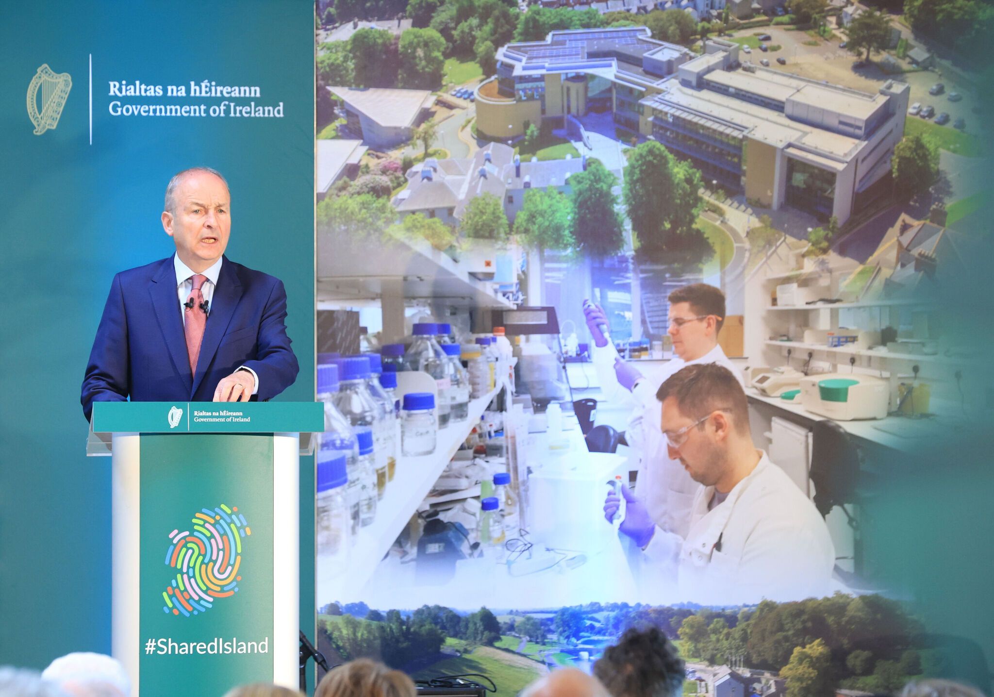 ECONOMIC AGENCIES TOLD TO STEP UP: An Taoiseach Micheál Martin addressing the fifth annual Shared Island Forum