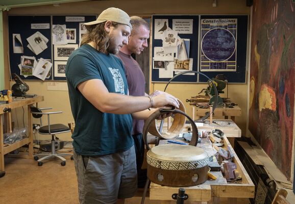 Cousins reviving the art of bodhrán making ahead of the Fleadh