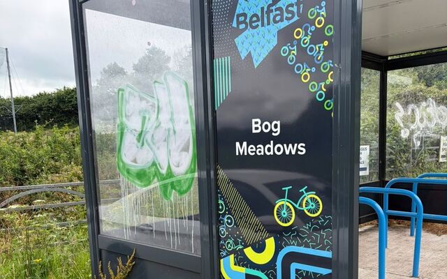 English-only signage on new Council bike shed in Gaeltacht Quarter 