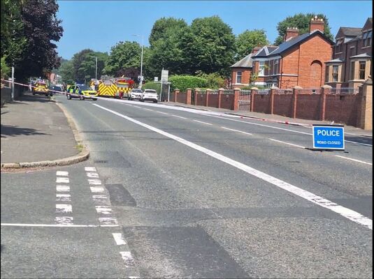 Antrim Road reopens following four-vehicle collision