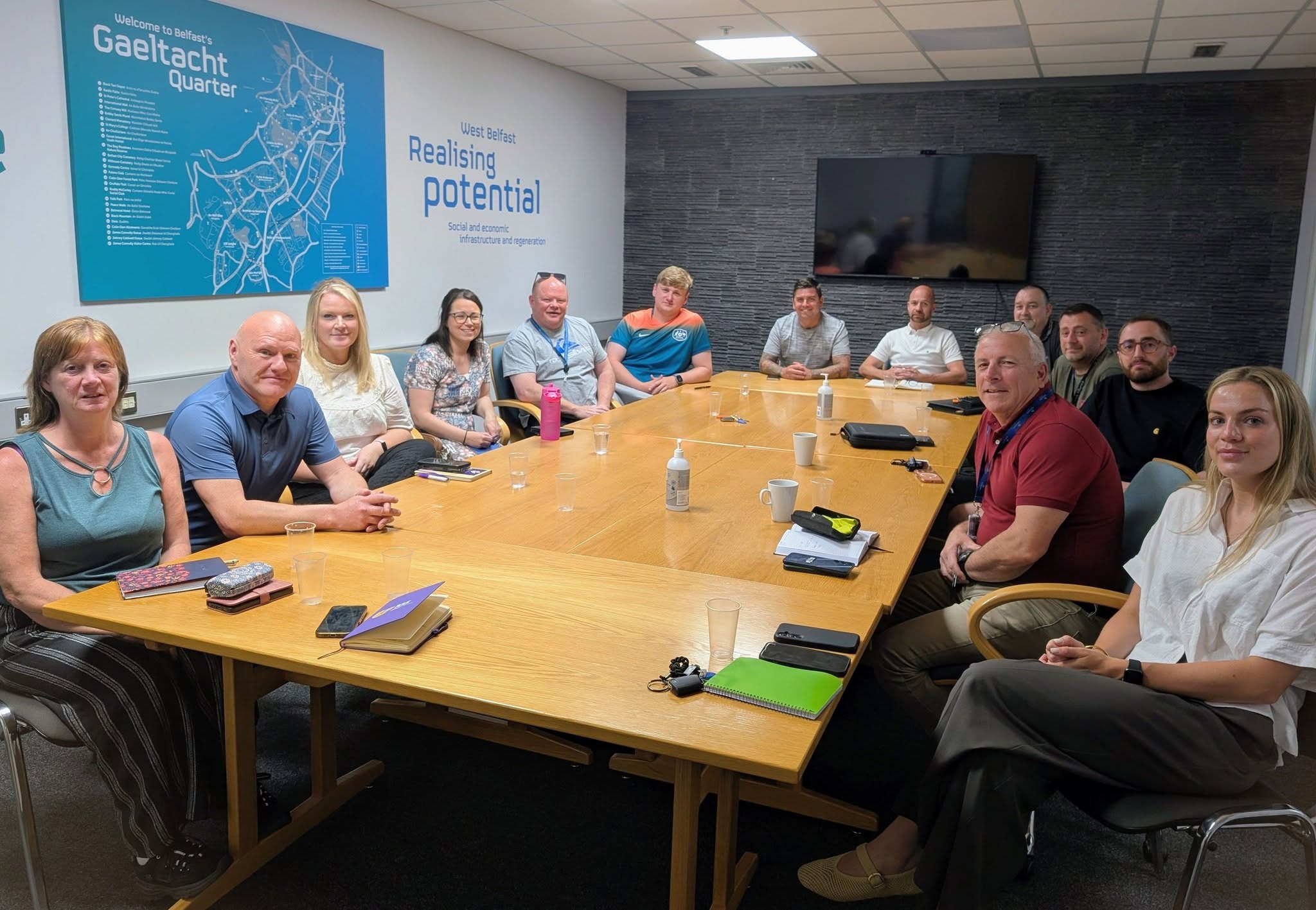 TOGETHER: Representatives from local youth organisations, the Youth Work Alliance, the PSNI, Belfast City Council and the Youth Justice Agency were all in attendance 