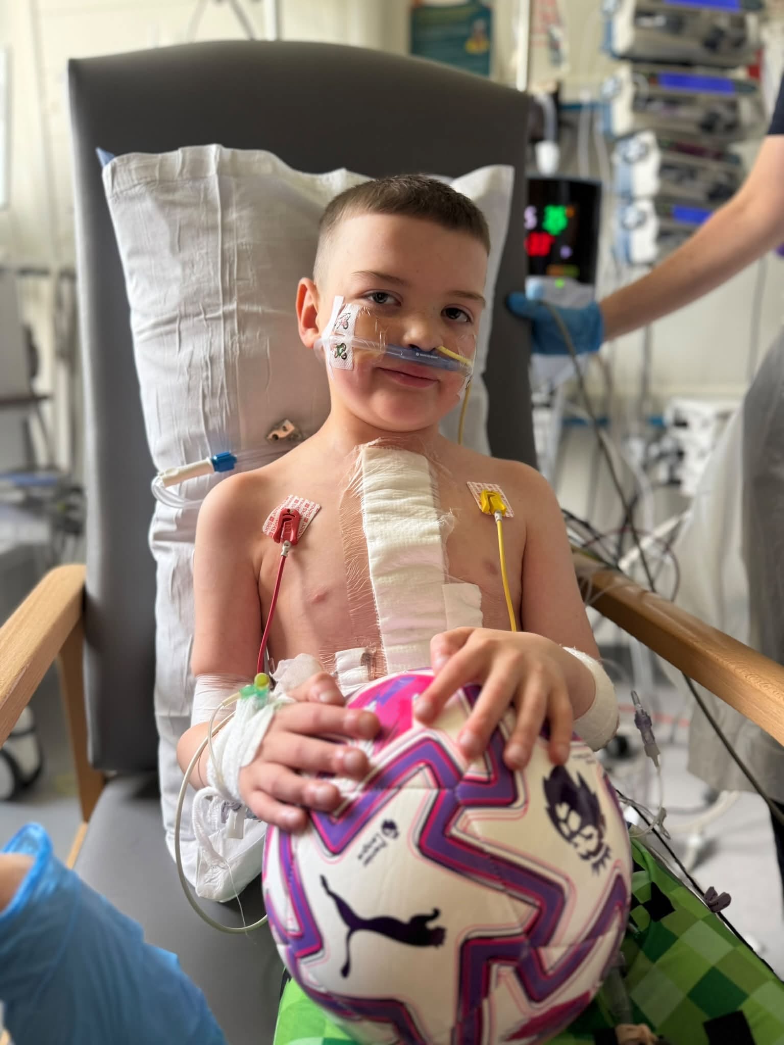 RECOVERING: Dáithí Mac Gabhann after receiving his heart transplant 