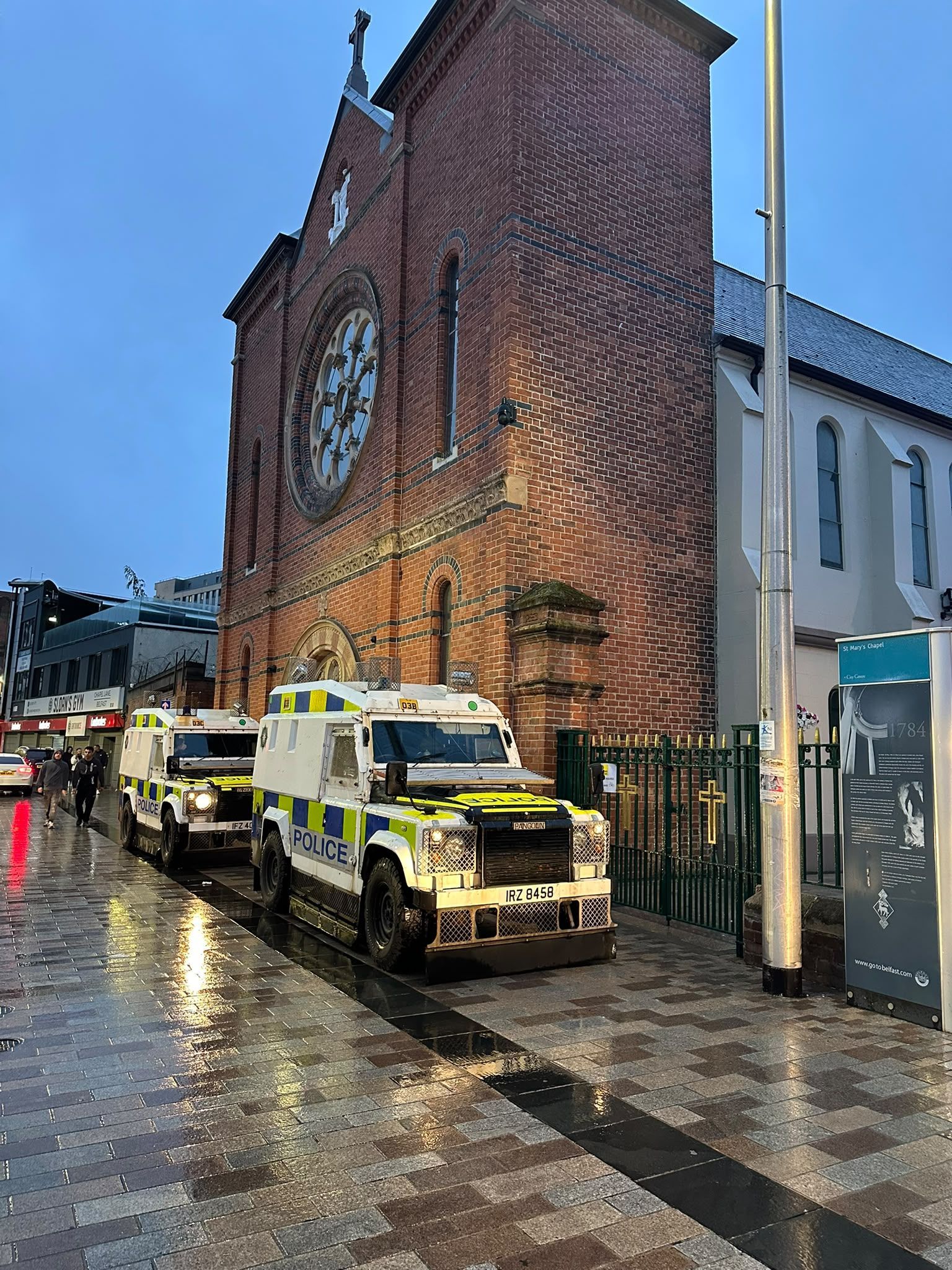 ARREST: The man was stabbed in Bank Square on Saturday evening