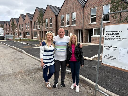 Allocation begins after redevelopment of Lenadoon flats into 23 new homes