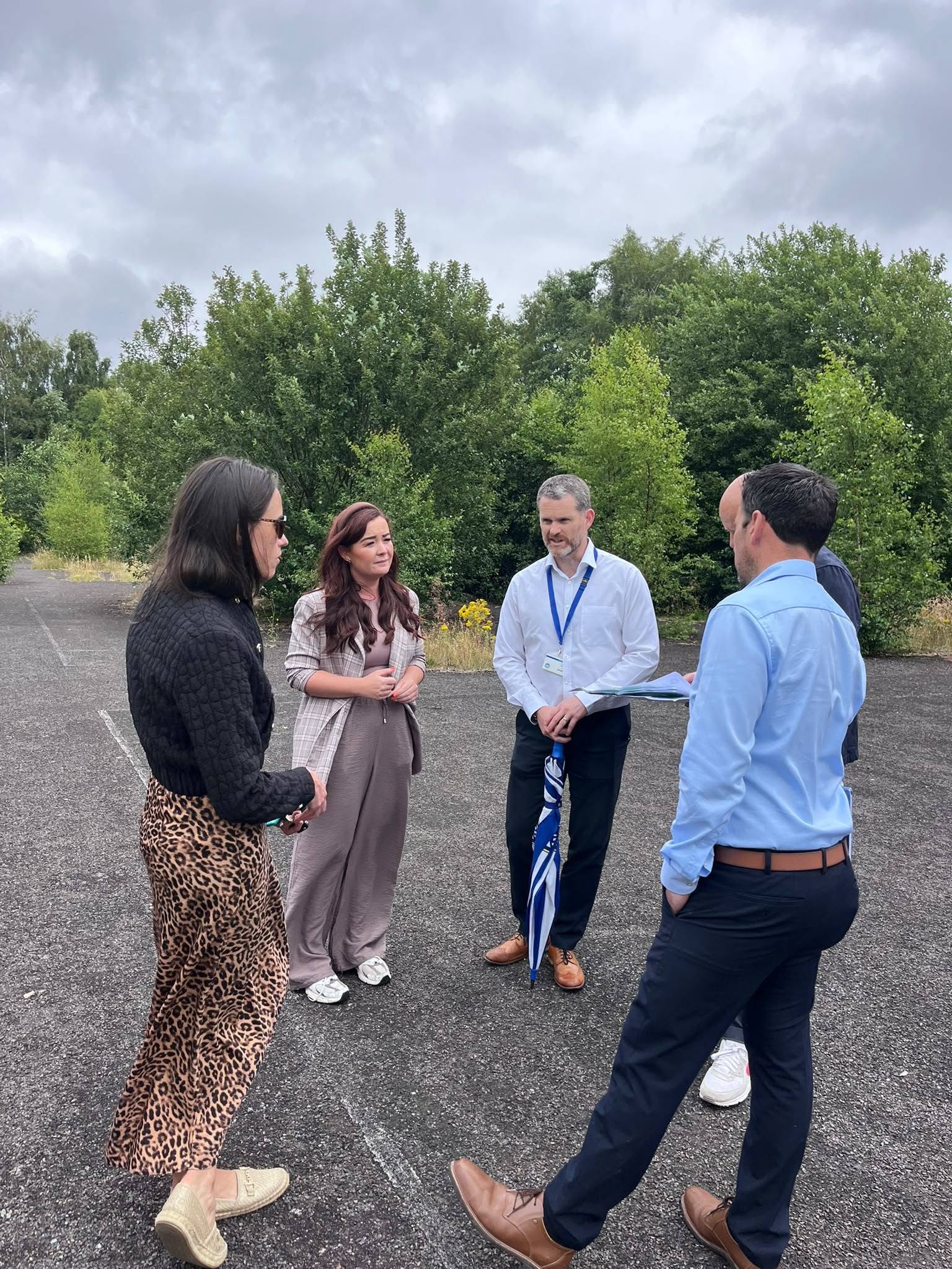 PLANS: A meeting to discuss Musgrave Tennis Courts which was attended by Cllr Natasha Brennan, second left