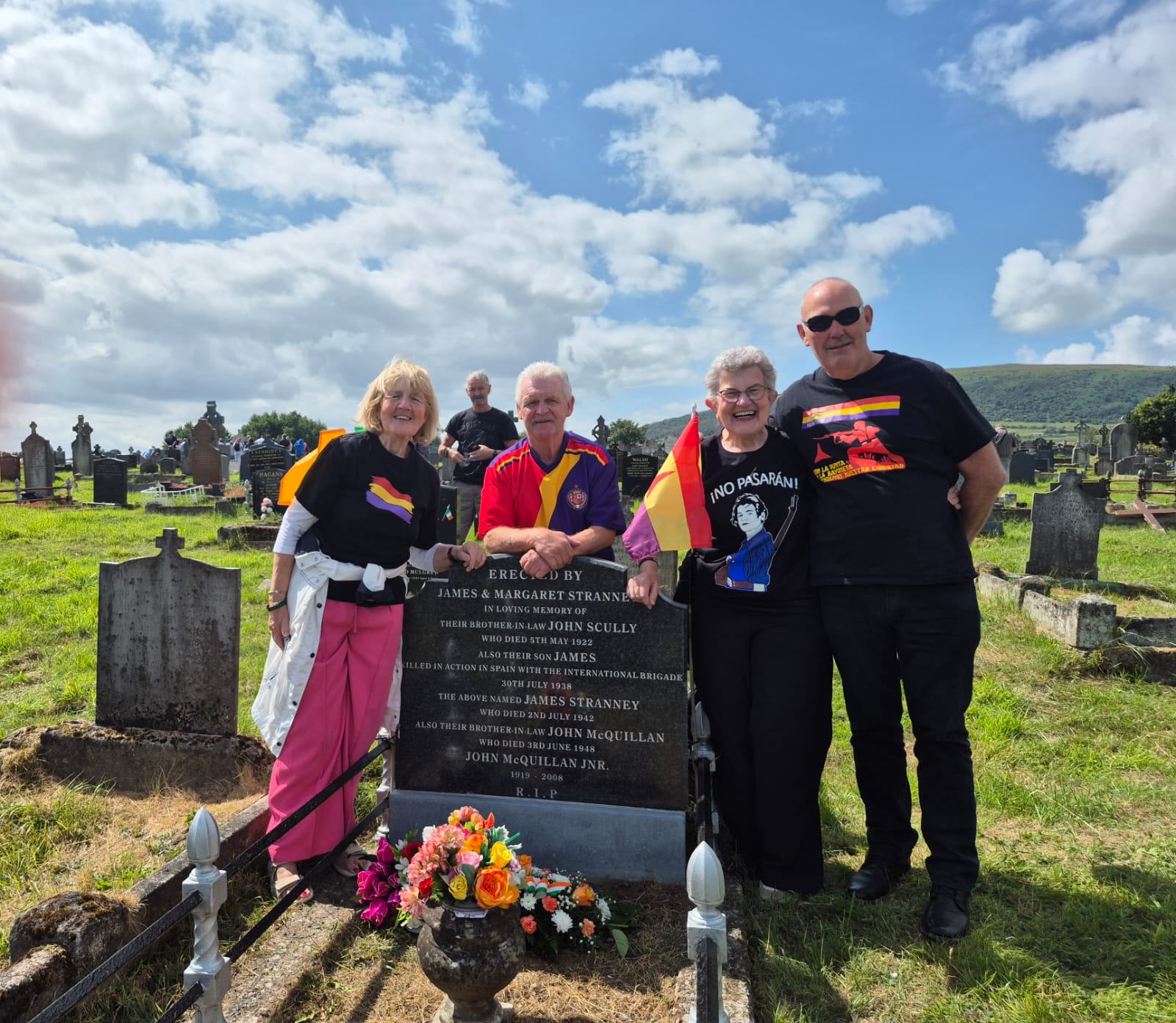 COMMEMORATION: The Stranney grave in Milltown Cemetery during Saturday\'s event