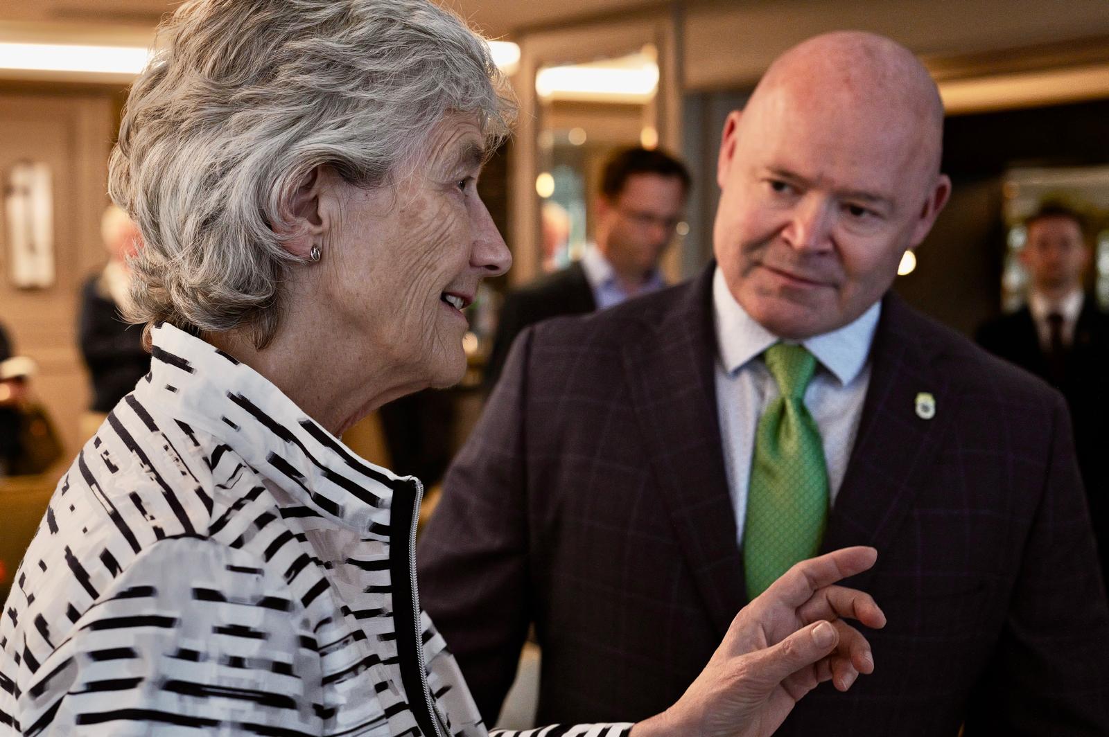 V-VIP Visitors: President Catherine Connolly and Teamsters President Sean O\'Brien were in town to show solidarity with the bridge-builders of Belfast at Fleadh Cheoil na hÉireann