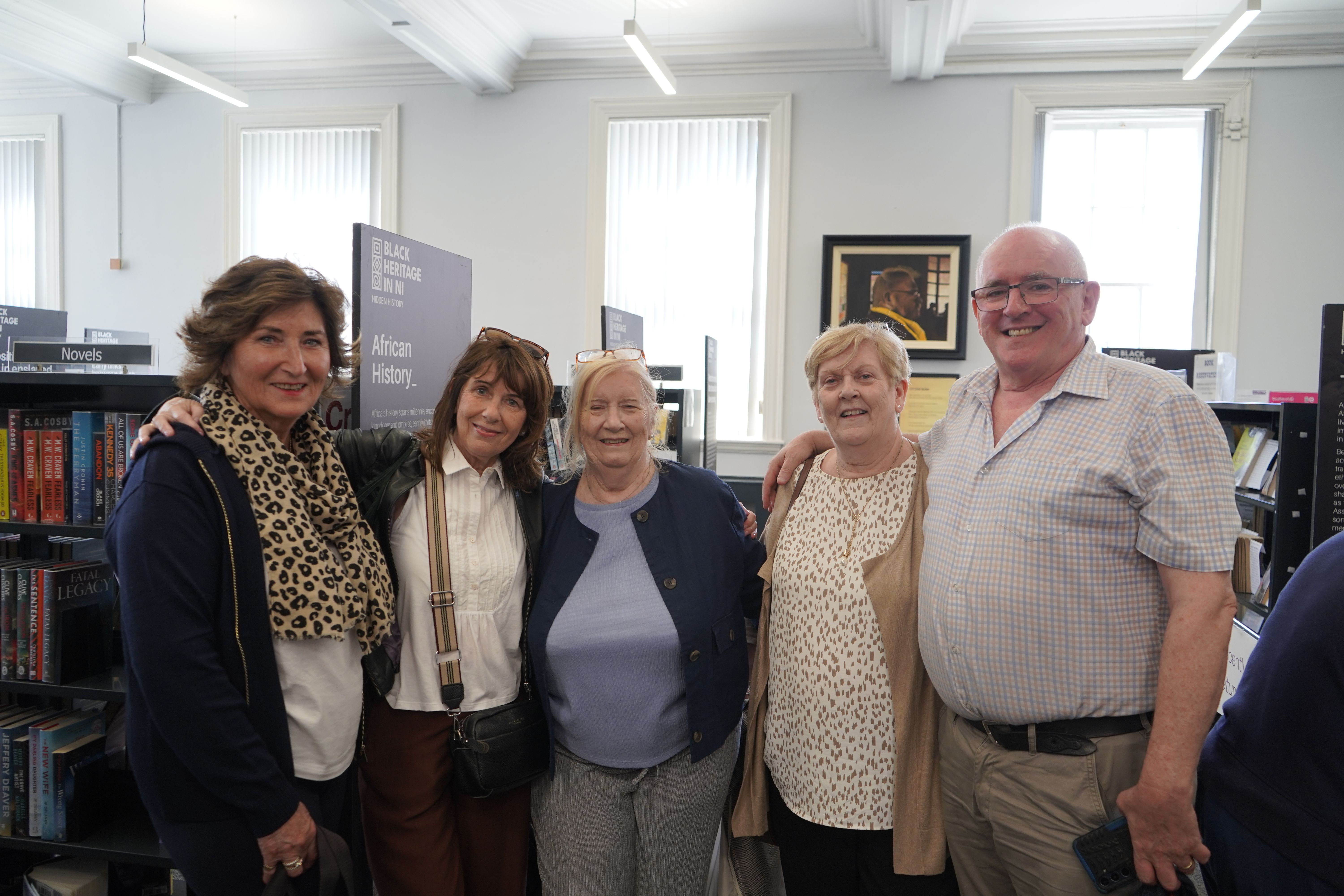 RESIDENTS: From left; Rosaleen Finucane, Geraldine Wilson, Eileen Wilson, Anne Wilson and Marcas Ó Murchú 