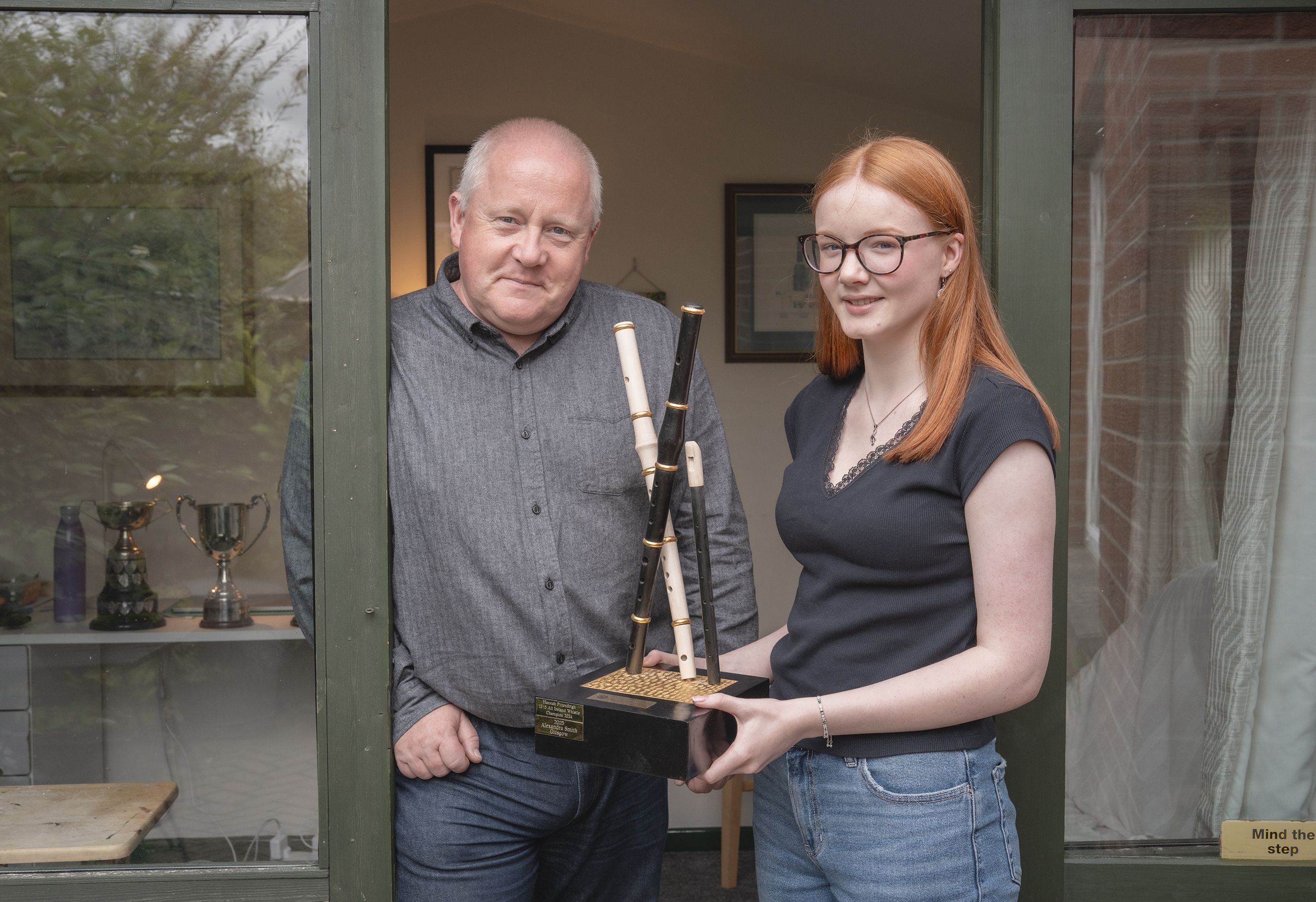 FLEADH SUCCESS: Etain Murphy and her music tutor Patrick Davey