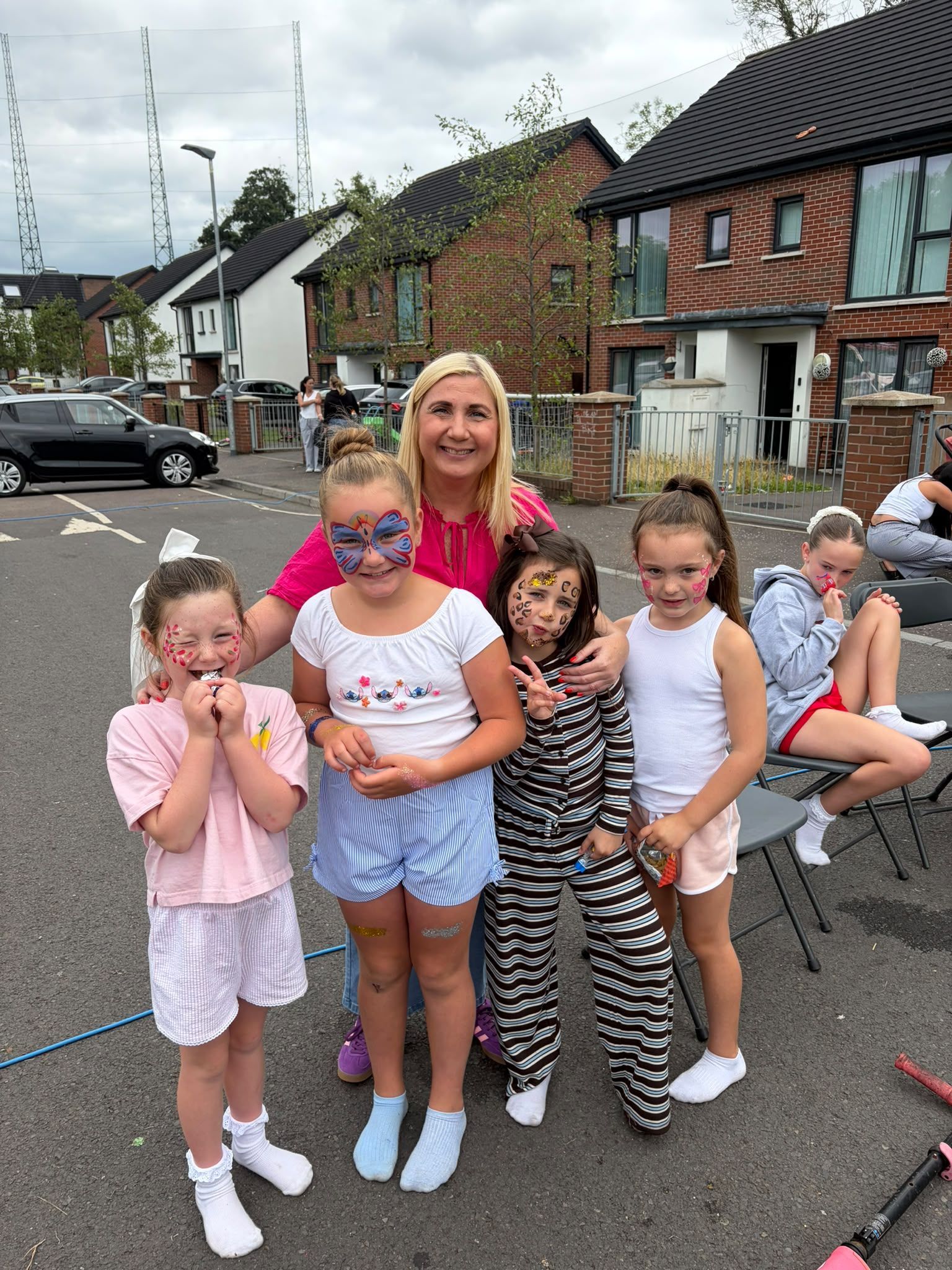 FUN DAY: Sinn Féin councillor Siobhan McCallin with some local children