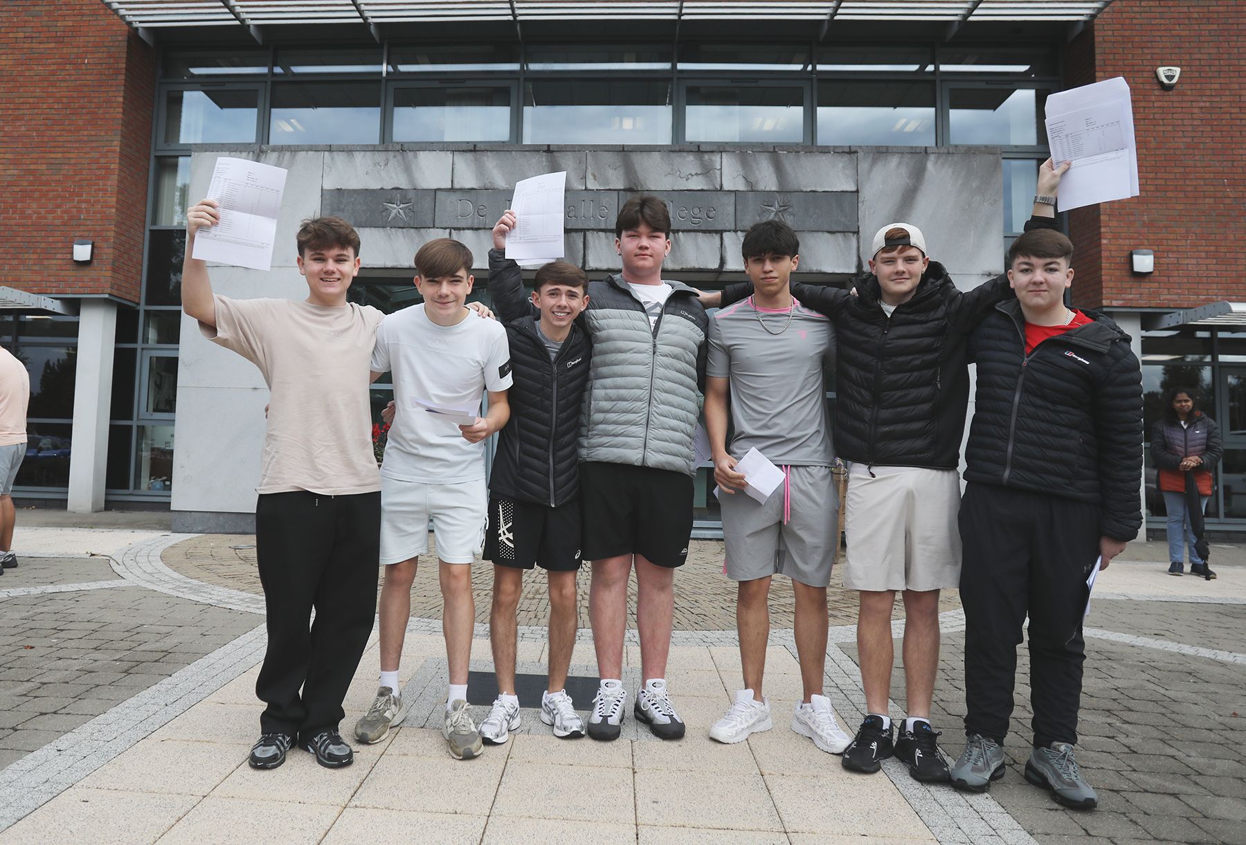 GCSE RESULTS DAY: Pupils at De La Salle College in Andersonstown celebrate their results