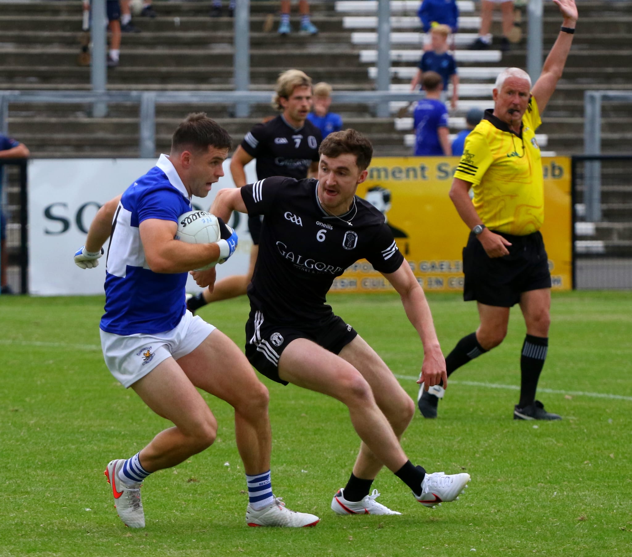 BLUE MACHINE: Paddy McBride led from the front scoring seven points