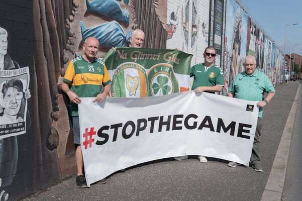 West Belfast Ireland supporters' club donate Israel ticket refund to Palestine Aid charity