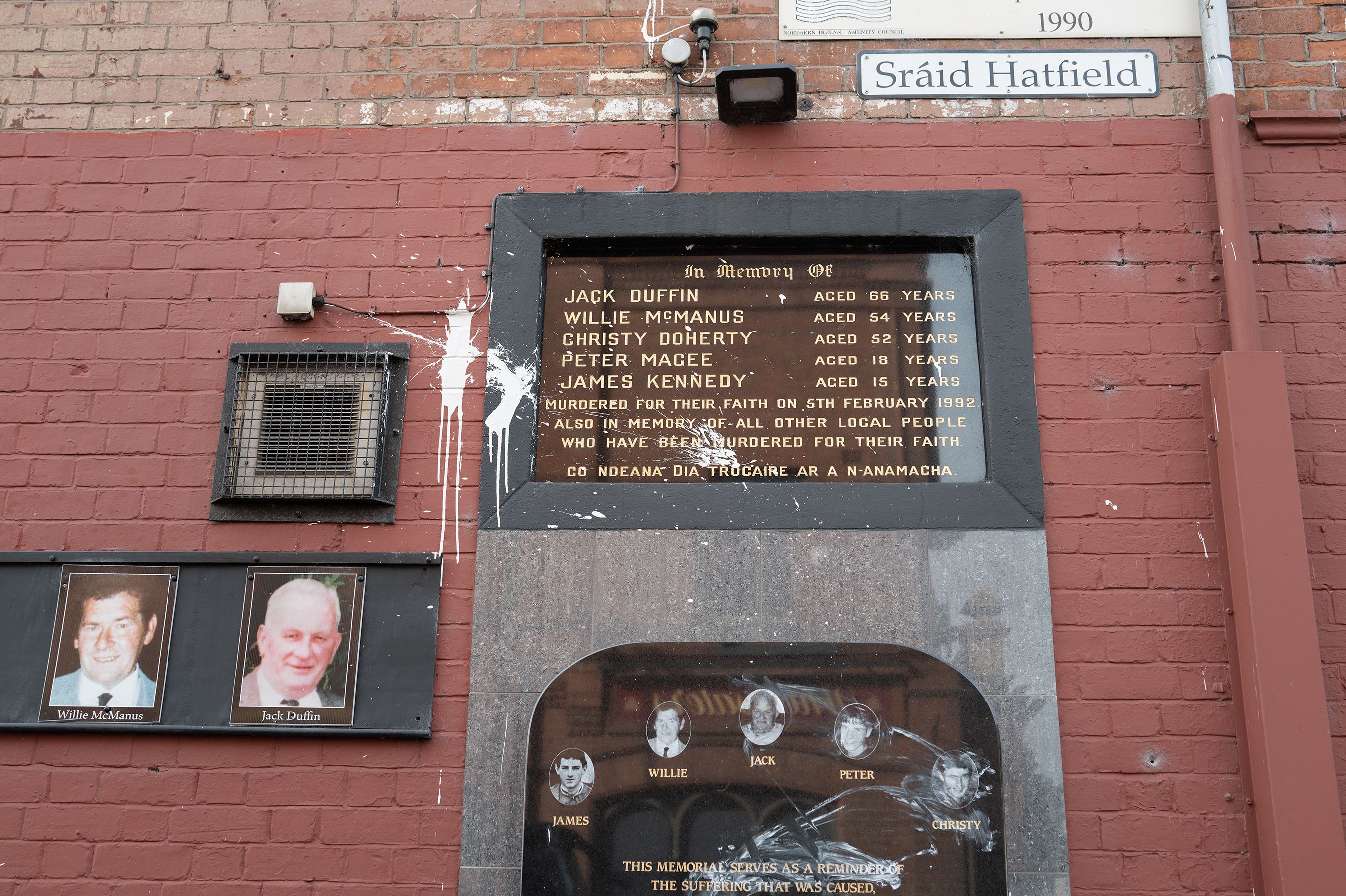 ANGER: The Sean Graham memorial was attacked with paint overnight