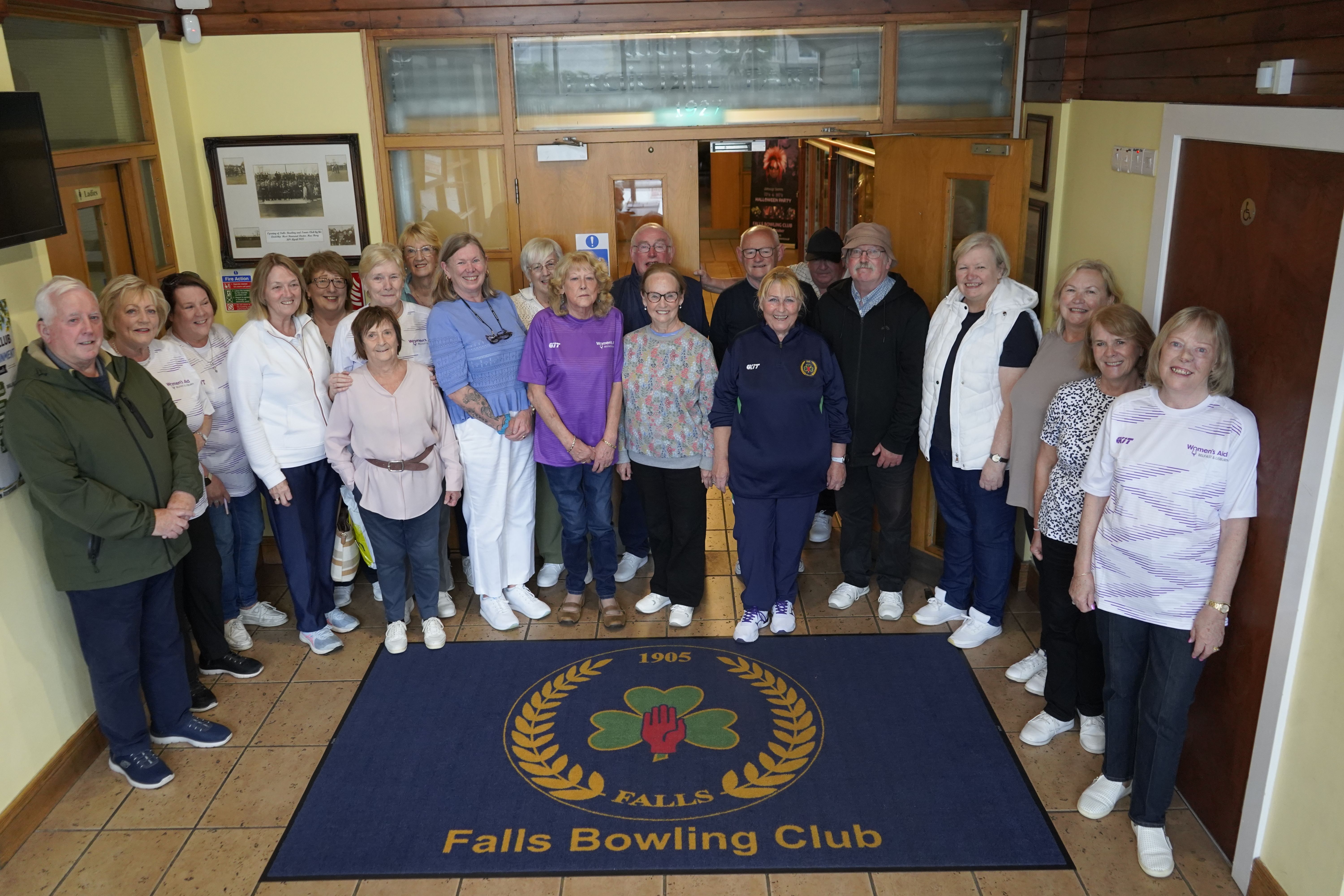 TOGETHER: Some of the Falls Bowling Club members who took part in the day\'s events