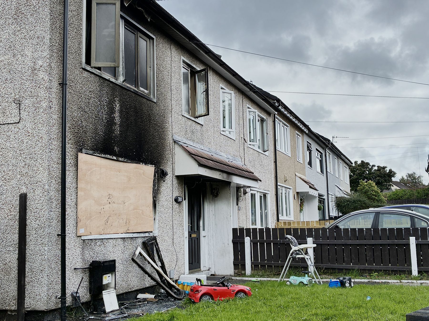 GUTTED: The house fire on the Springfield Road