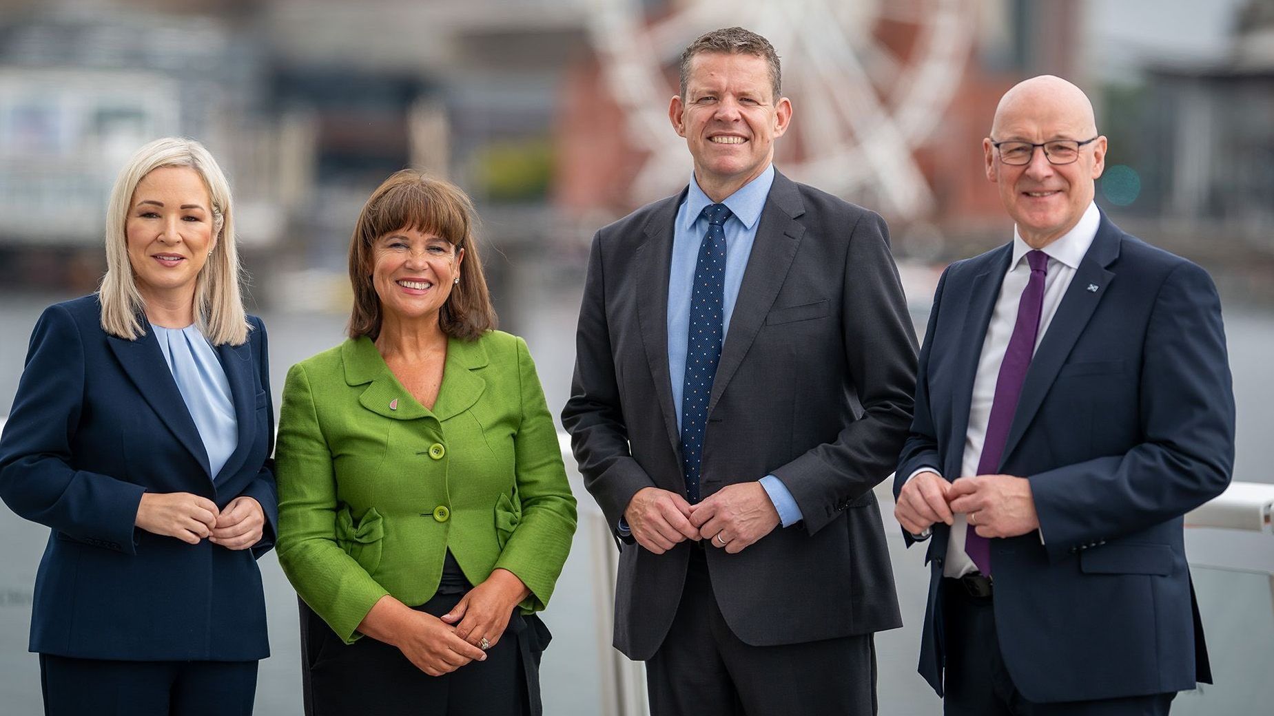 TEAMWORK: Michelle O’Neill, Mary Lou McDonald, Rhun ap Iorwerth and John Swinney at the Cardiff conference