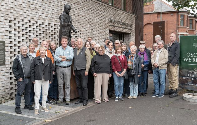Former media professionals from Norway round off trip to the North with Áras Uí Chonghaile visit