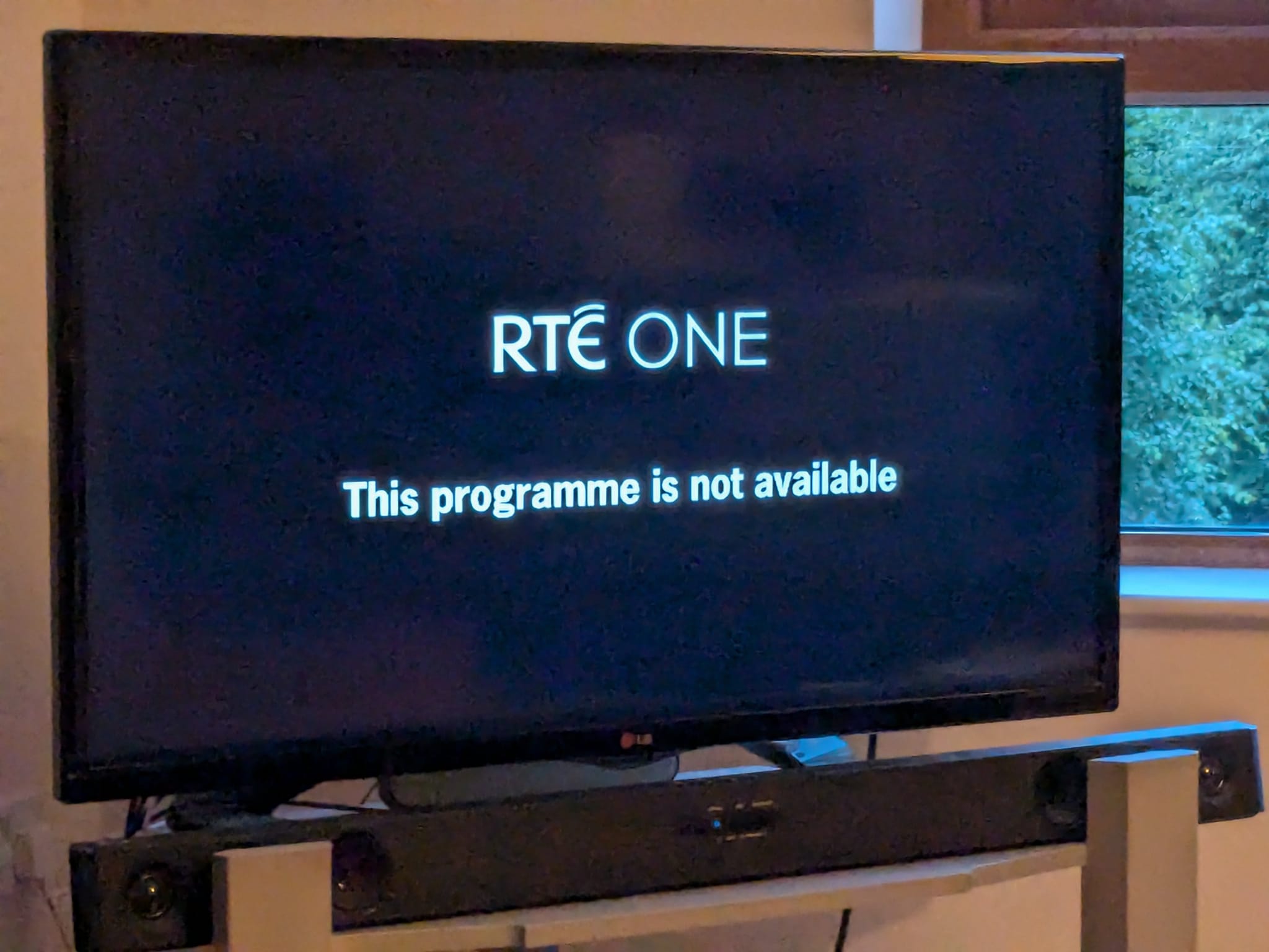 NOT IN THE NORTH: What greets viewers in the Six Counties during many sporting events when they tune in to RTÉ