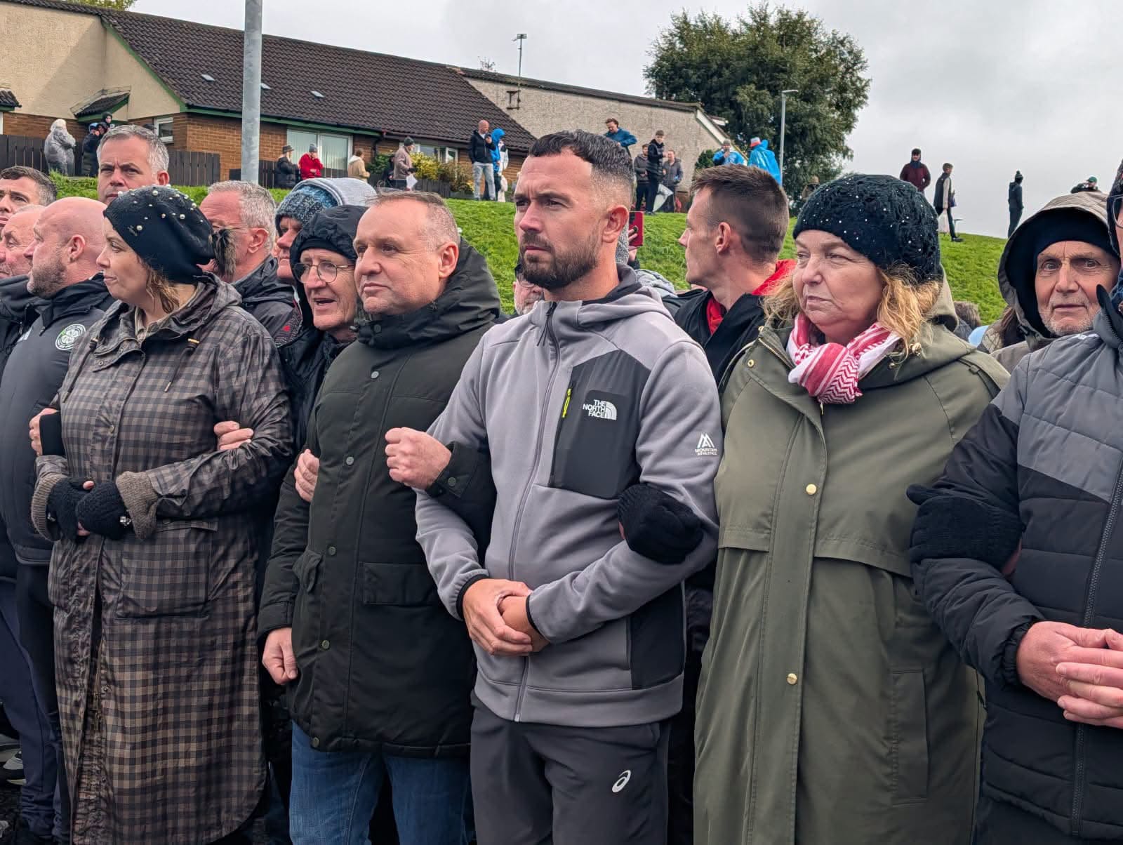 STAND-OFF CONTINUES: Protesters blocking Garvaghy Road in nationalist Portadown