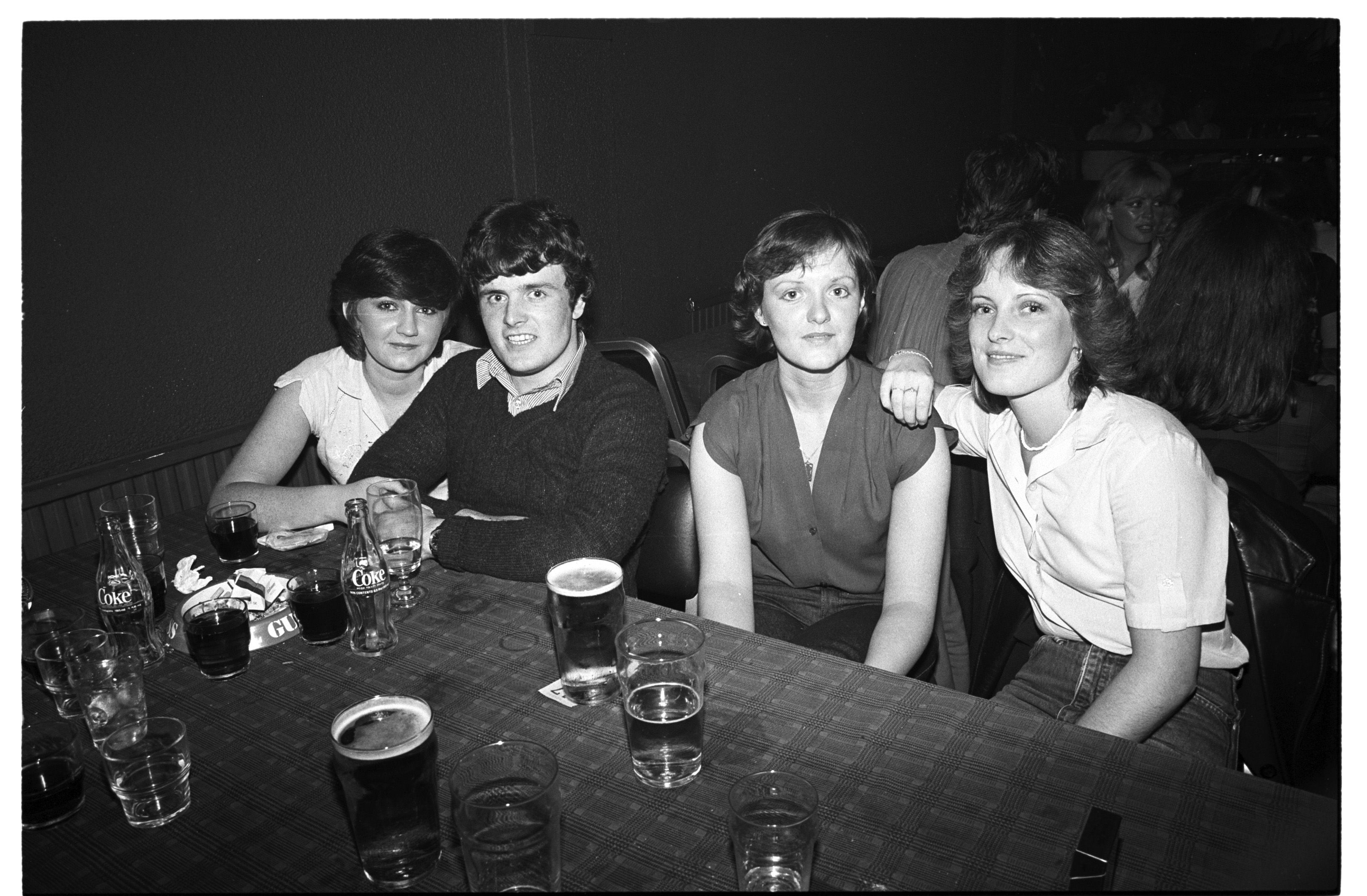 Fionnuala Collins, Damien Kearns, Jacqui Rice and Rona Diamond at the Teachers against H-Block/Armagh function in the Kerri Inn