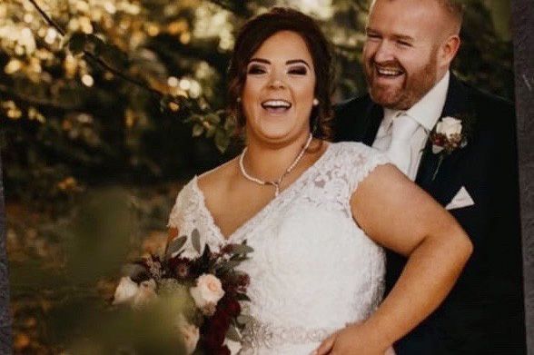 TOGETHER: Paul and Katie on their wedding day last year  photo by Sasha Treanor Photography