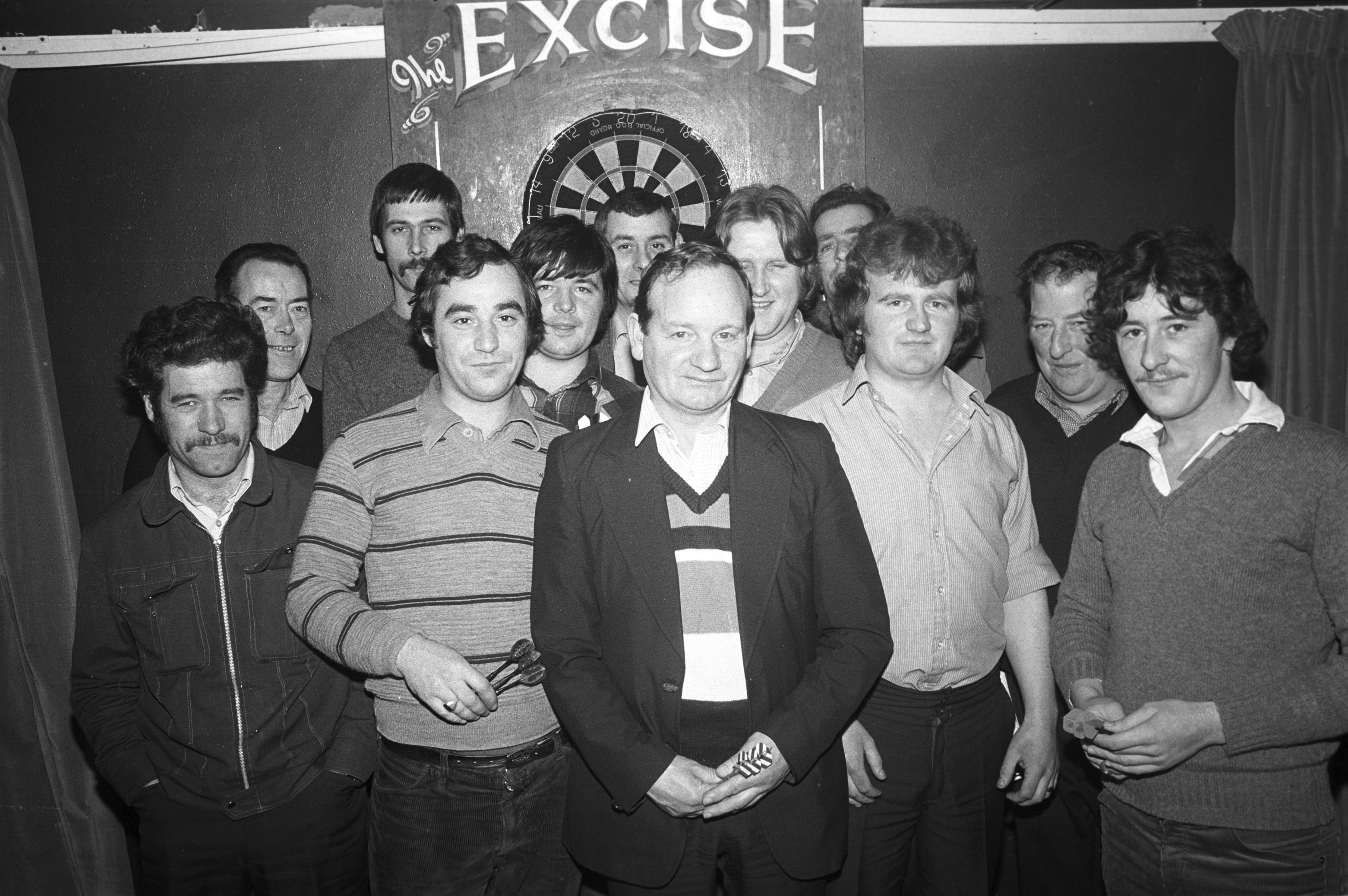 Turf Lodge Dart team at the Central Bar this week back in 1981