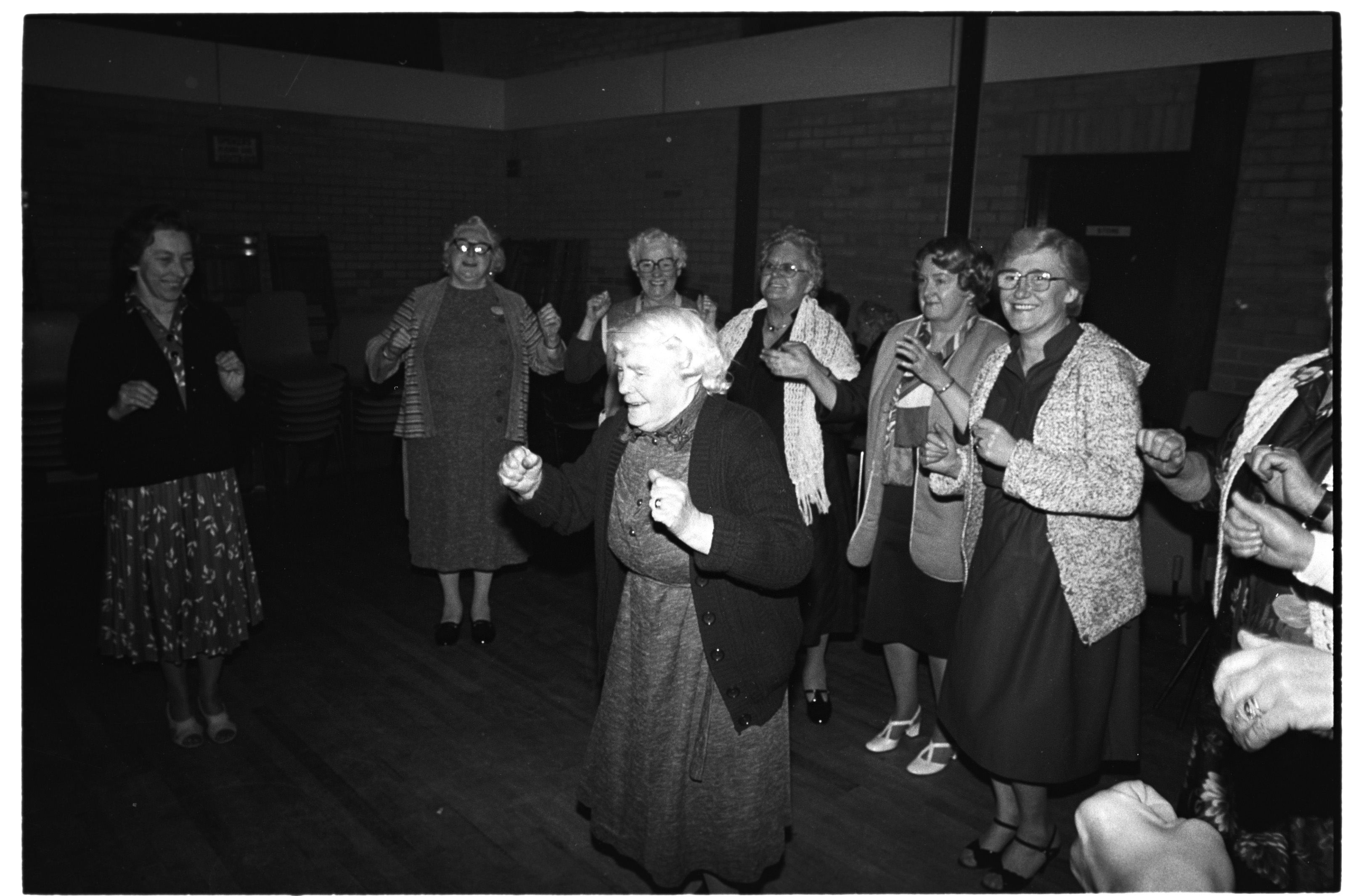 The Westrock Whiterock Senior Citizen's Christmas Dinner committee relaxing in St John's Hall after all their hard work