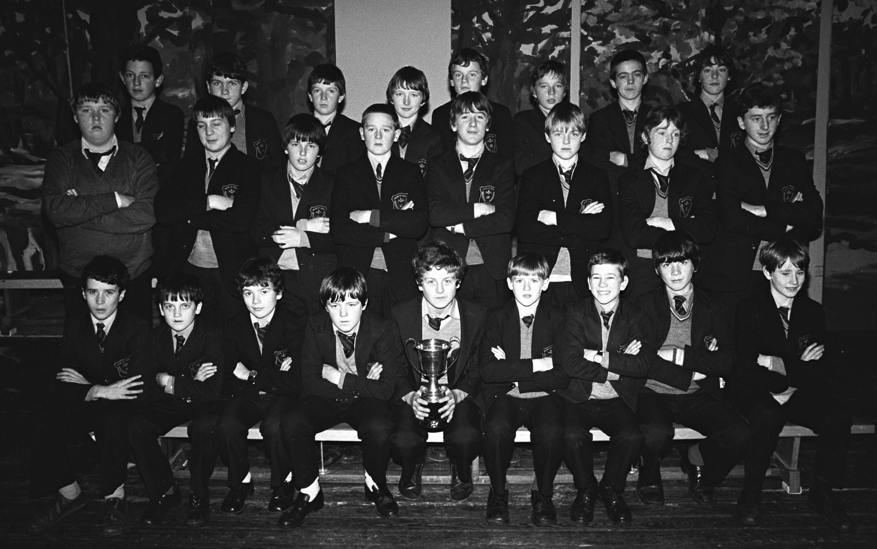 La Salle Under-14s won the GAA League with Peter McCaffrey, captain, holding the trophy