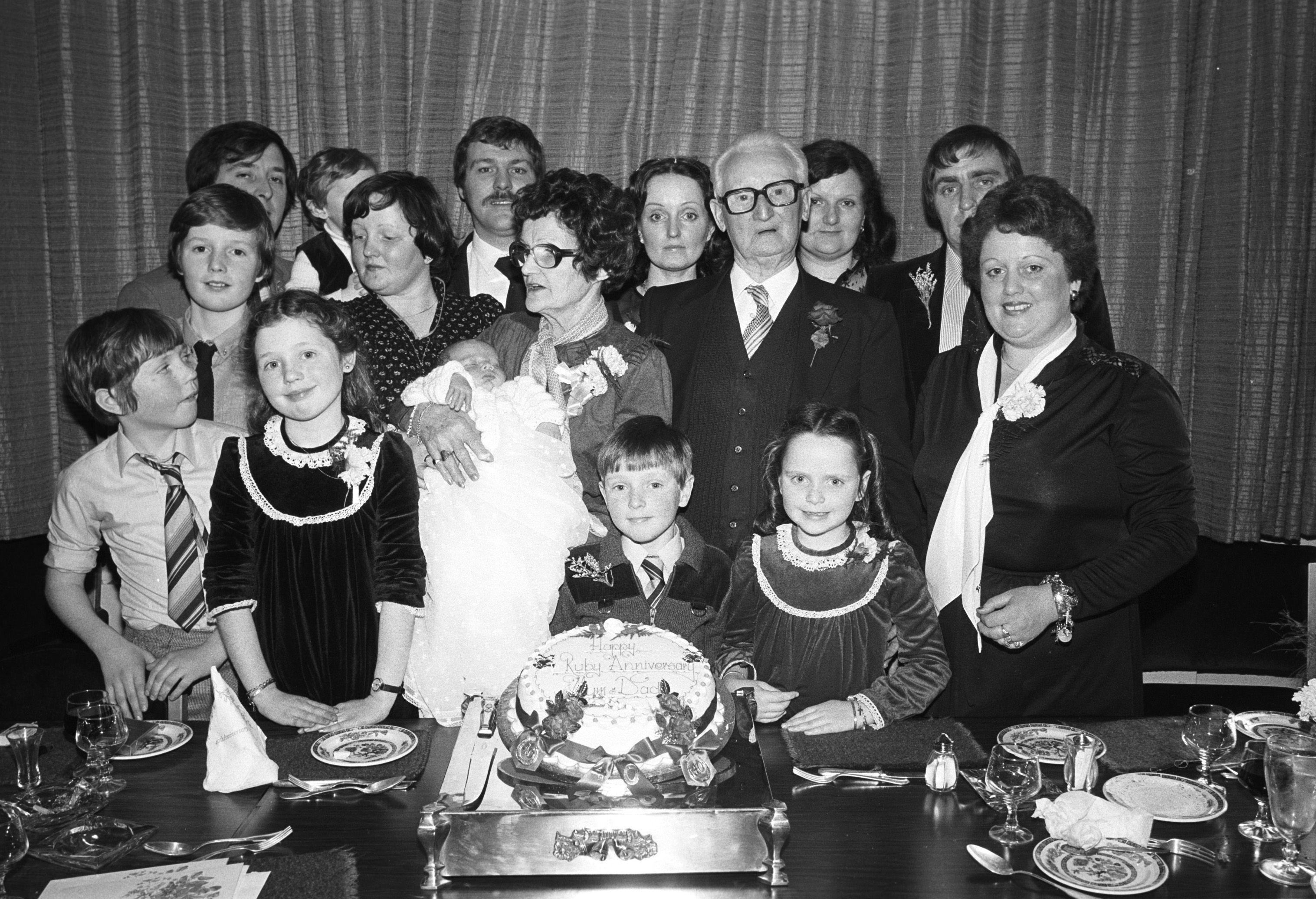 David and Annabella Collins from Brooke Drive celebrate their Ruby Wedding at the Greenan Lodge