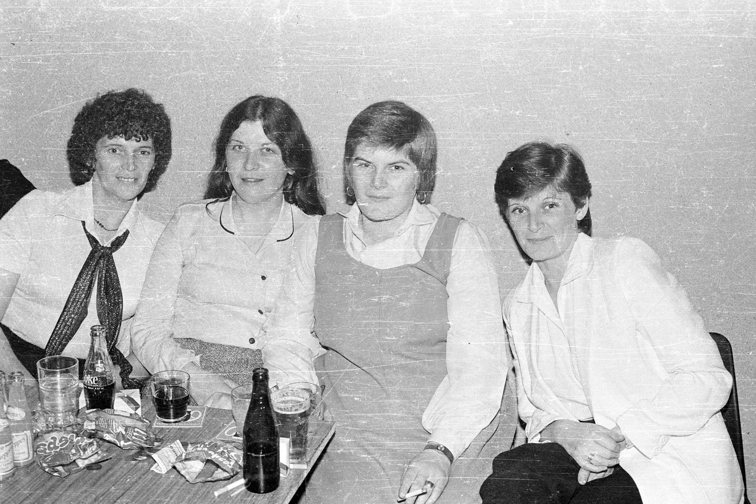 Alice Blaney, Caroline McDonald, Sally Dempsey and Edith Delaney during a night out at St Matthew's Social Club in Short Strand