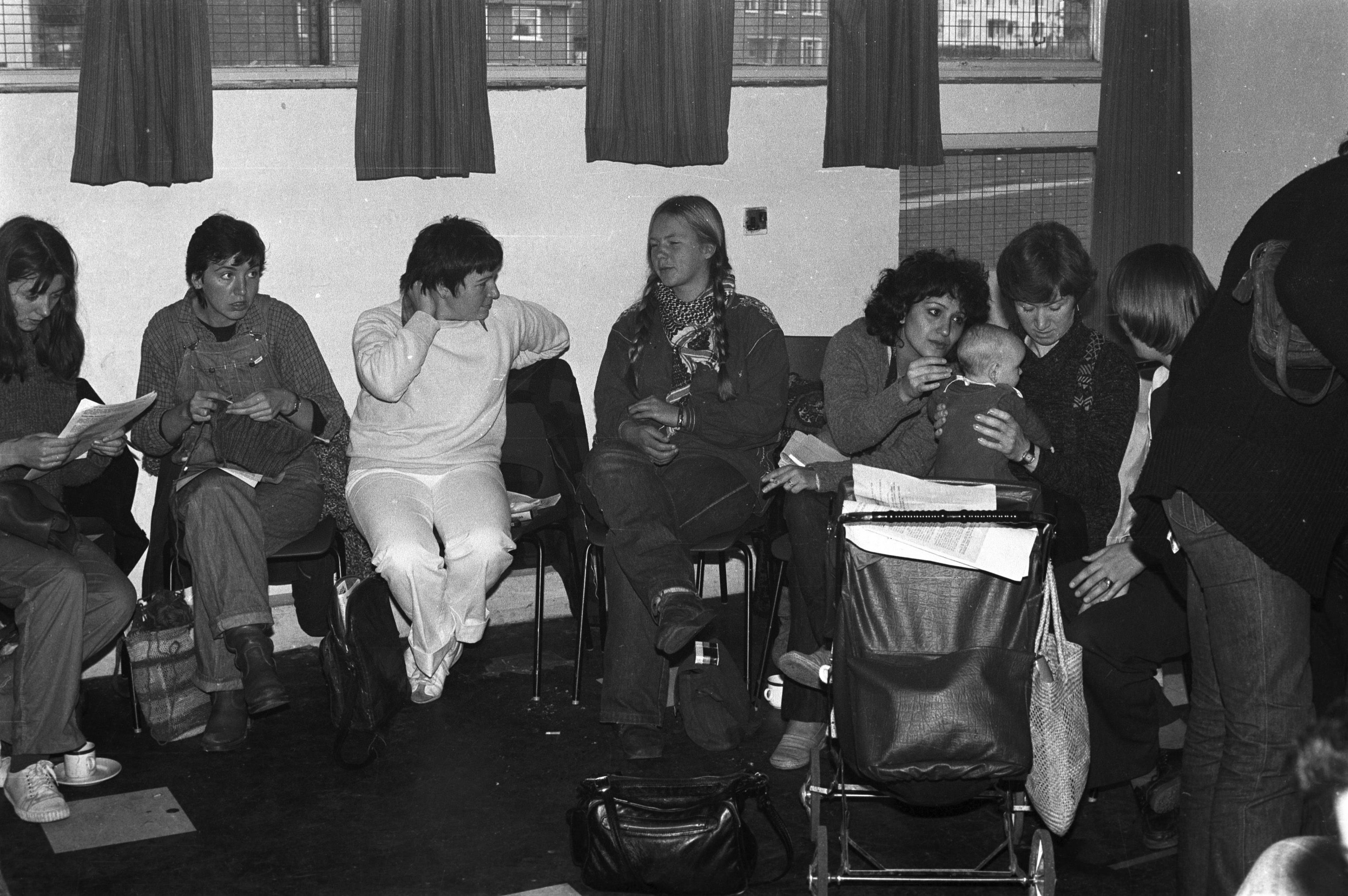 Those taking part in the women’s rights talks in West Belfast in October 1979 organised by Women Against Imperialism