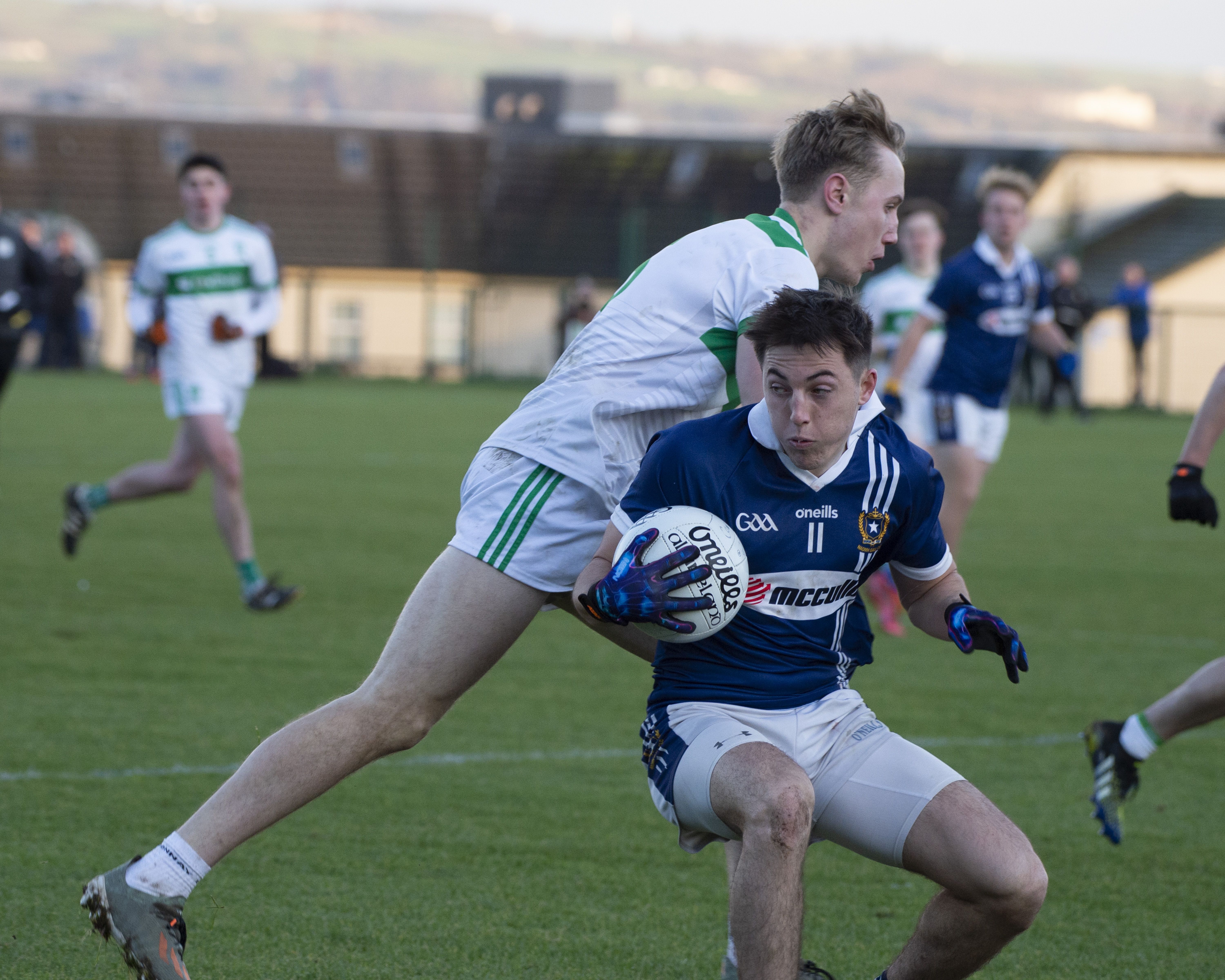 Niall Burns evades a challenge