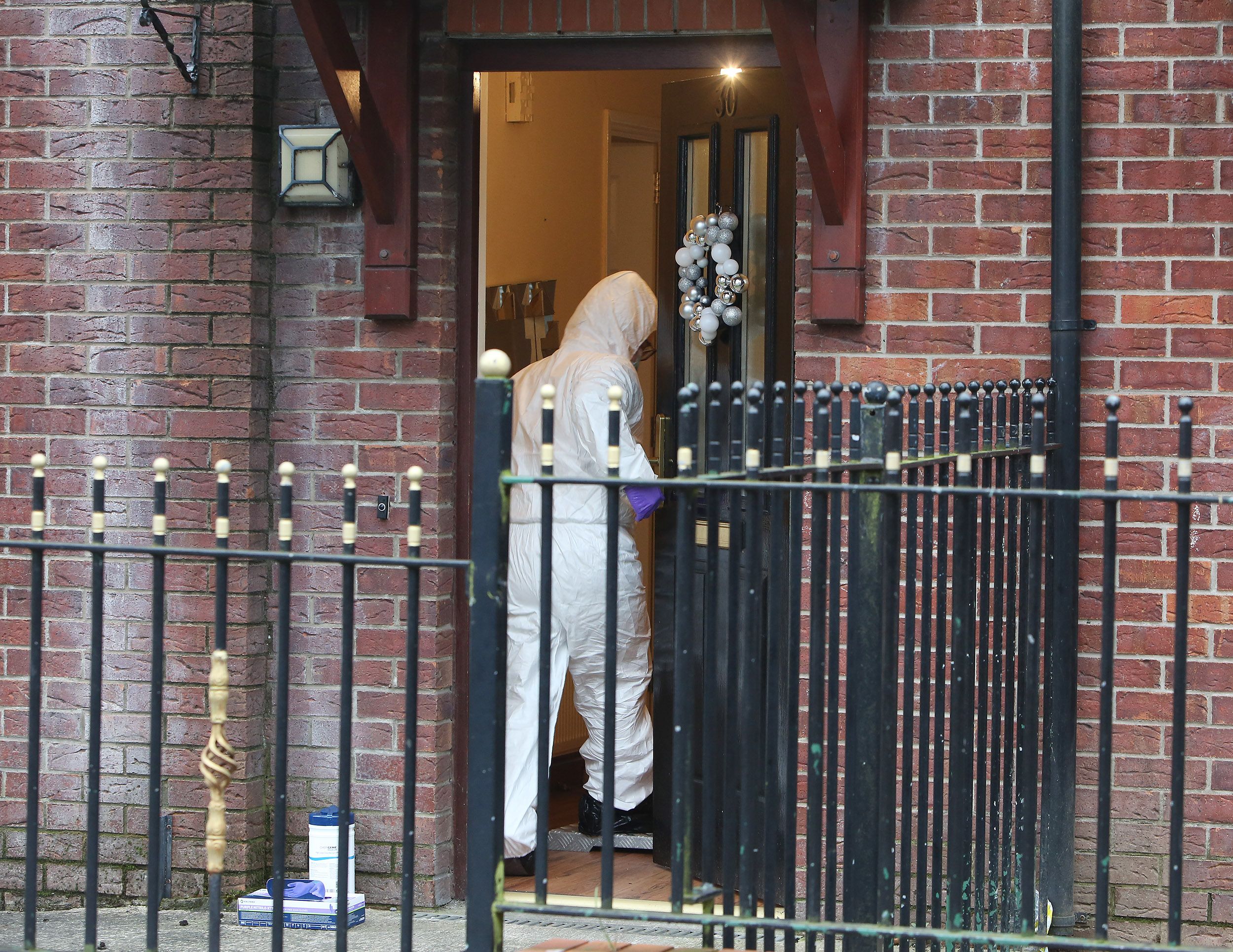 Police forensics at the house in Harcourt Drive