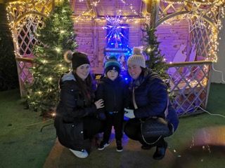 Holy Cross pupil Jayden Reid with his mum Rachel Reid and granny Martine