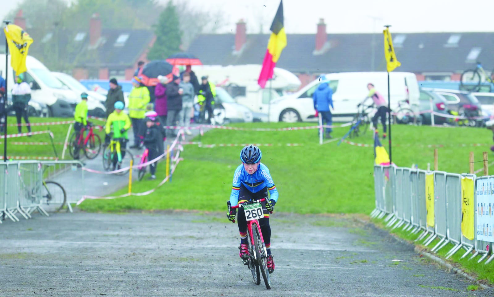 Corran McCourt passing the finish line