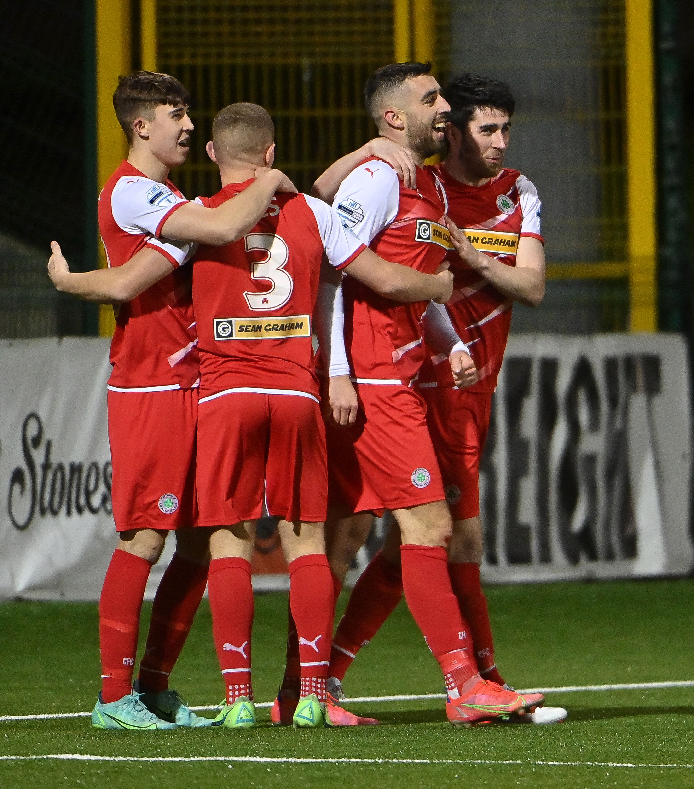 Joe Gormley celebrates making it 3-0