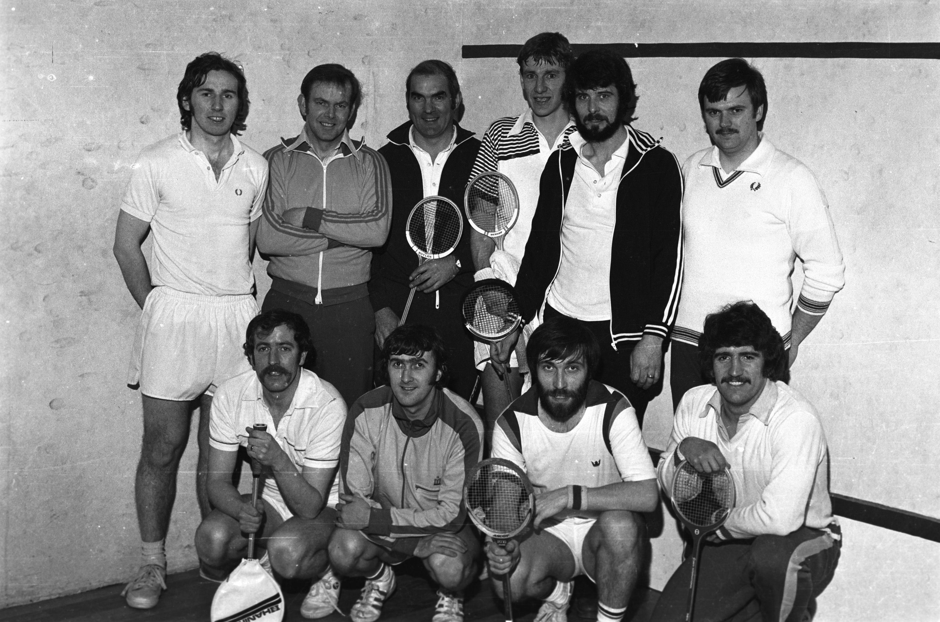Some of the competitors who took part in a squash tournament at Beechmount Leisure Centre