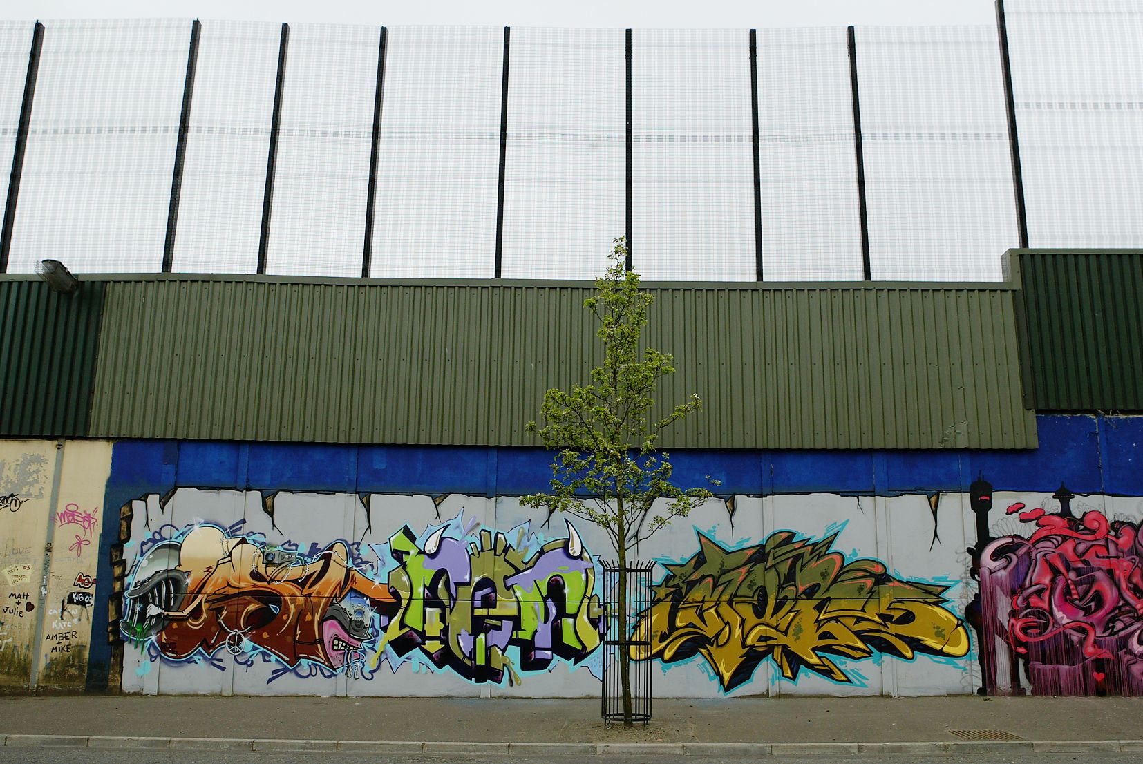 IF WALLS COULD TALK: Cupar Way separates the Falls and the Shankill