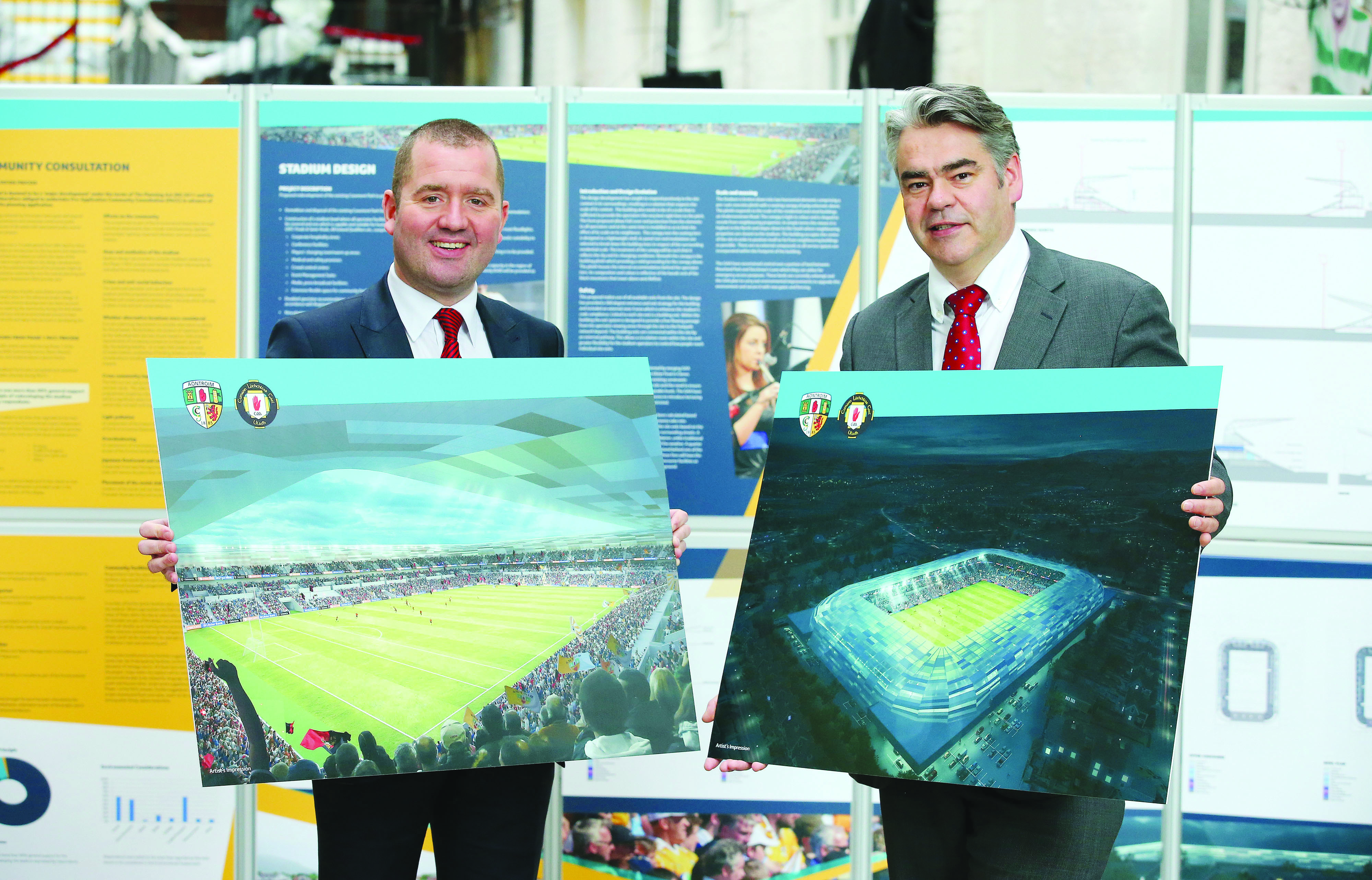 Stephen McGeehan (left) with Rory Miskelly at the launch of the new design in 2016