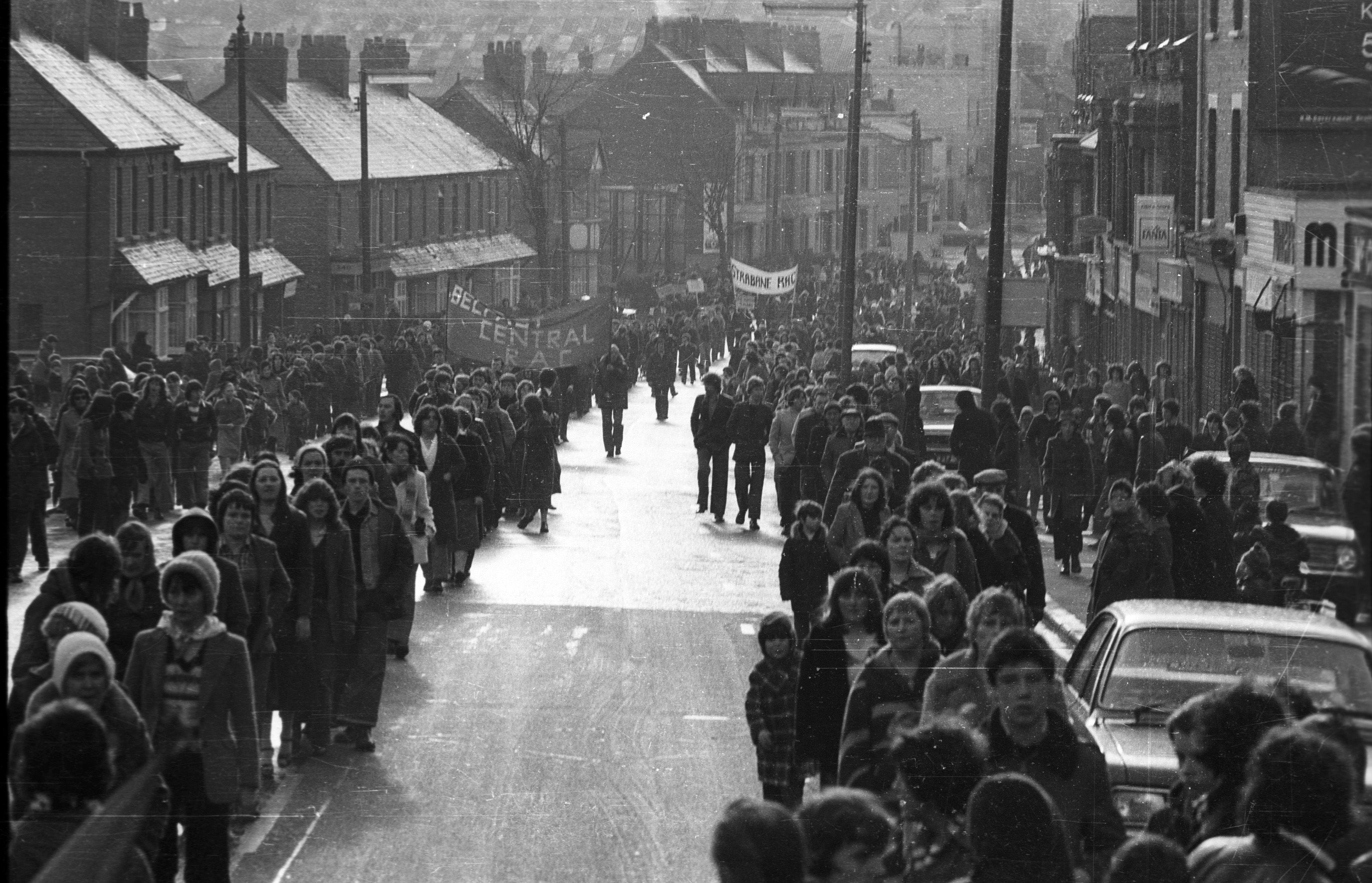 The St Patrick's Day parade on the Falls Road