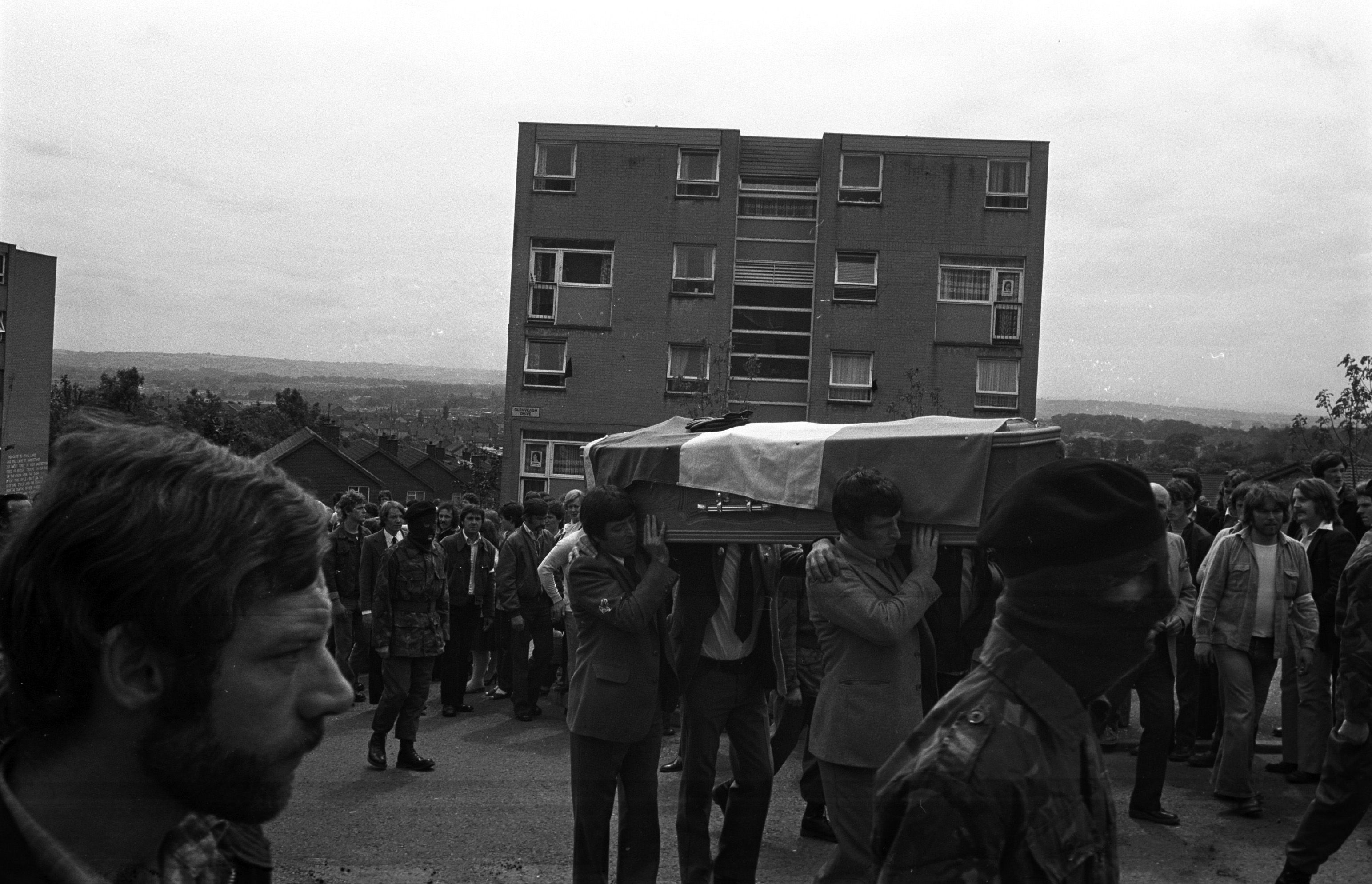 INSIDE STORY: The funeral of Joe McDonnell making its way through Lenadoon in July 1981.