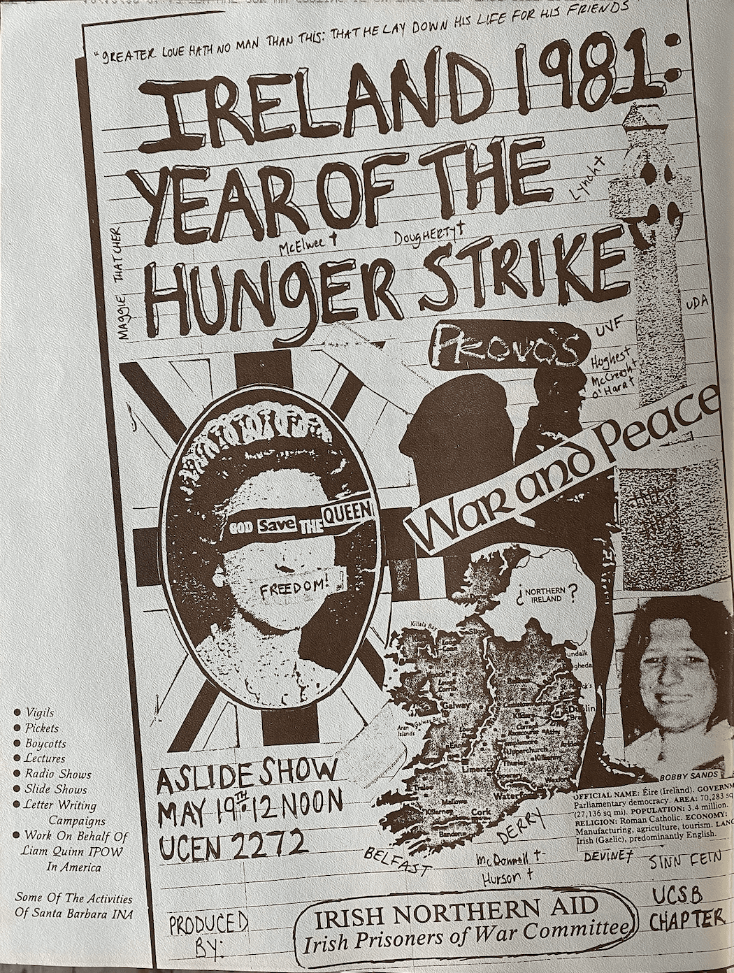 Dr Forster's publication on the 1981 hunger-strike