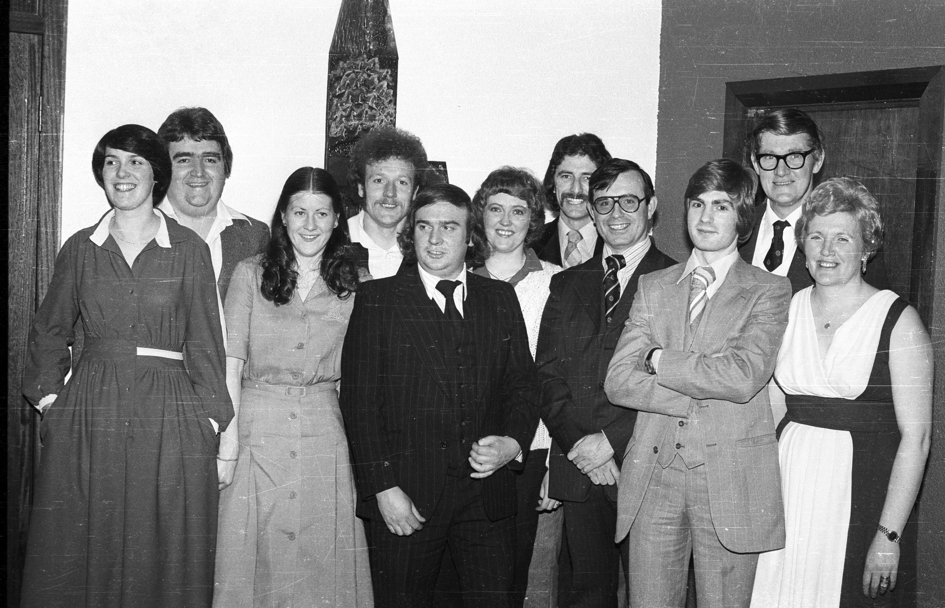 At the St Agnes' GAC annual reunion, were the committee and wives: Nuala Armstrong, Pat Butler, Nancy Corr, Gerry Thompson, Ray McLarnon, Maria Kavanagh, Michael McNeill, Hugh McKenna (chairman), Hugh McIldowney, Jimmy and Iris Flynn